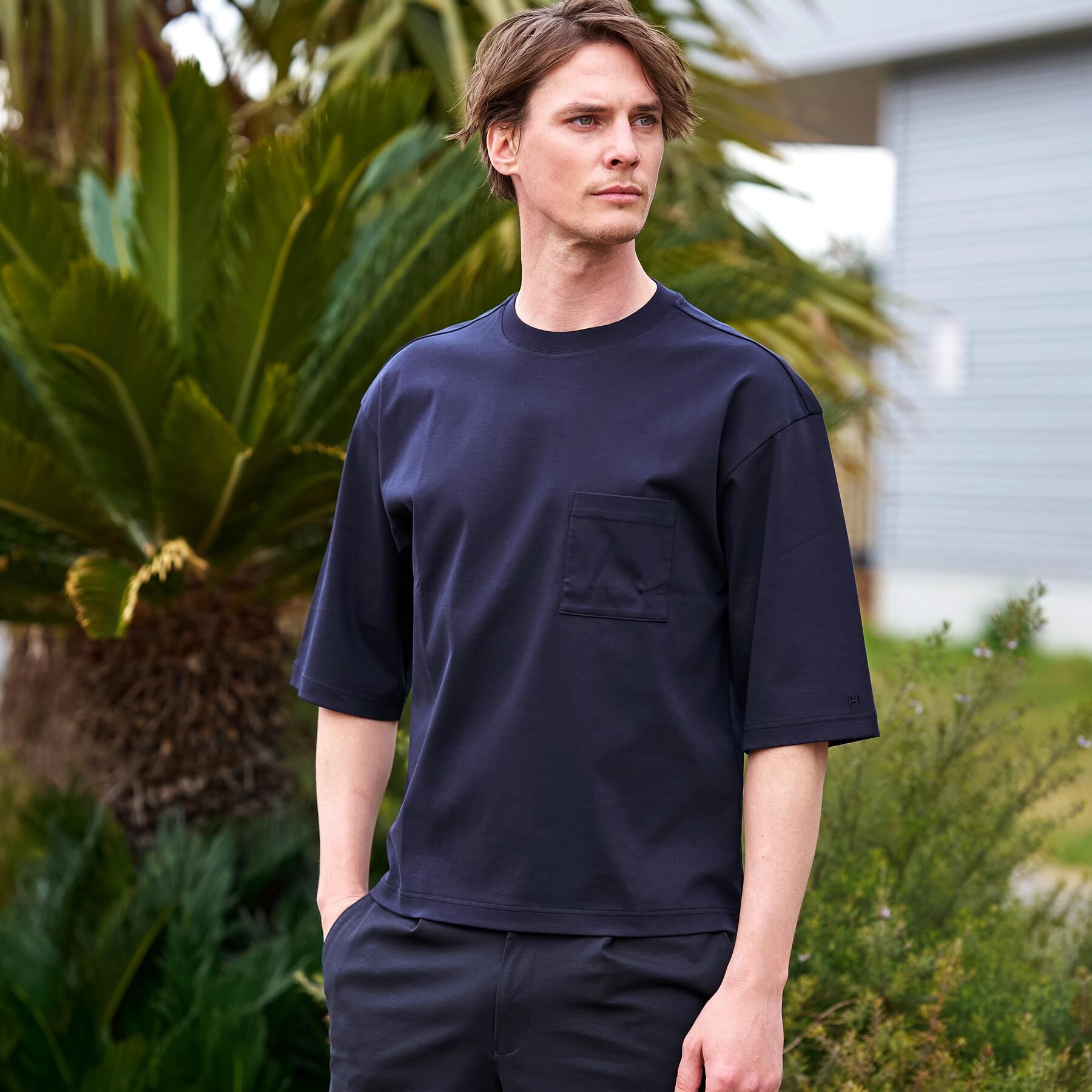 DRESSTERIOR「【干場義雅&times;DRESSTERIOR】ICE CLEAR COTTON Tシャツ」|Tシャツ・カットソー|ネイビー(094)