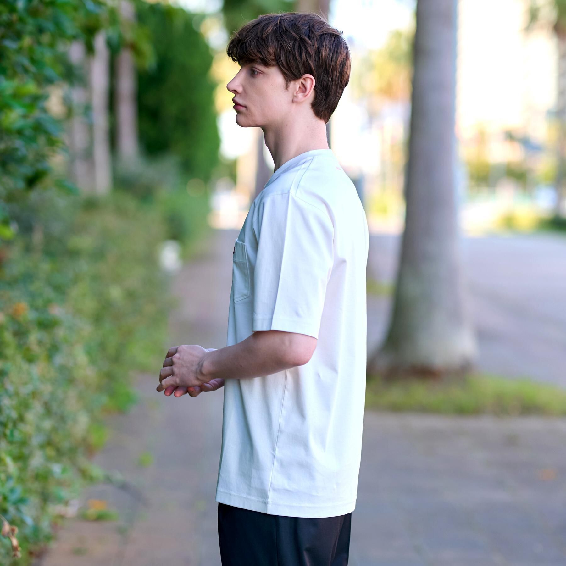 DRESSTERIOR「【接触冷感／抗菌防臭／消臭】ICE CLEAR COTTON ポケットTシャツ」|Tシャツ・カットソー|