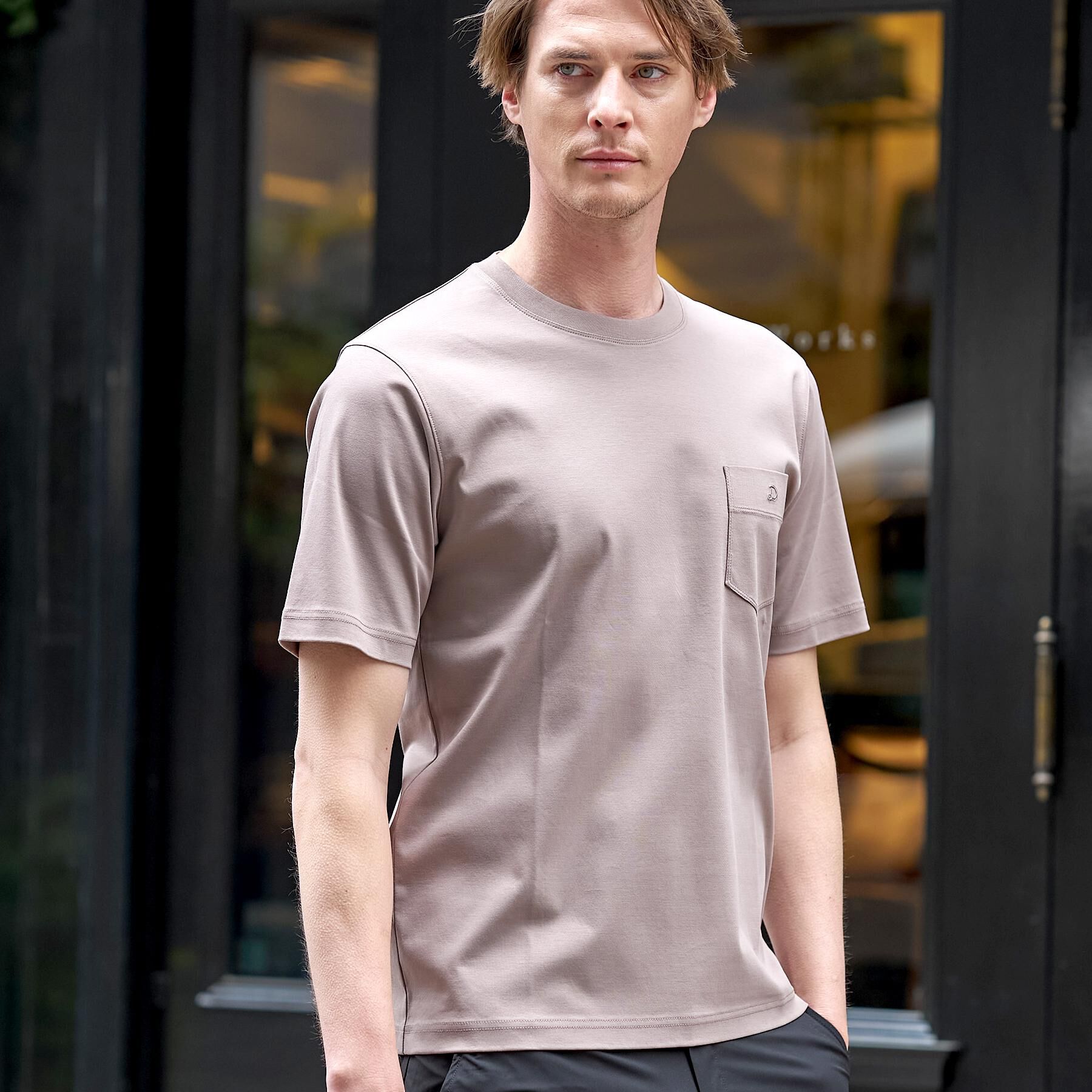 DRESSTERIOR「【接触冷感／抗菌防臭／消臭】ICE CLEAR COTTON ポケットTシャツ」|Tシャツ・カットソー|