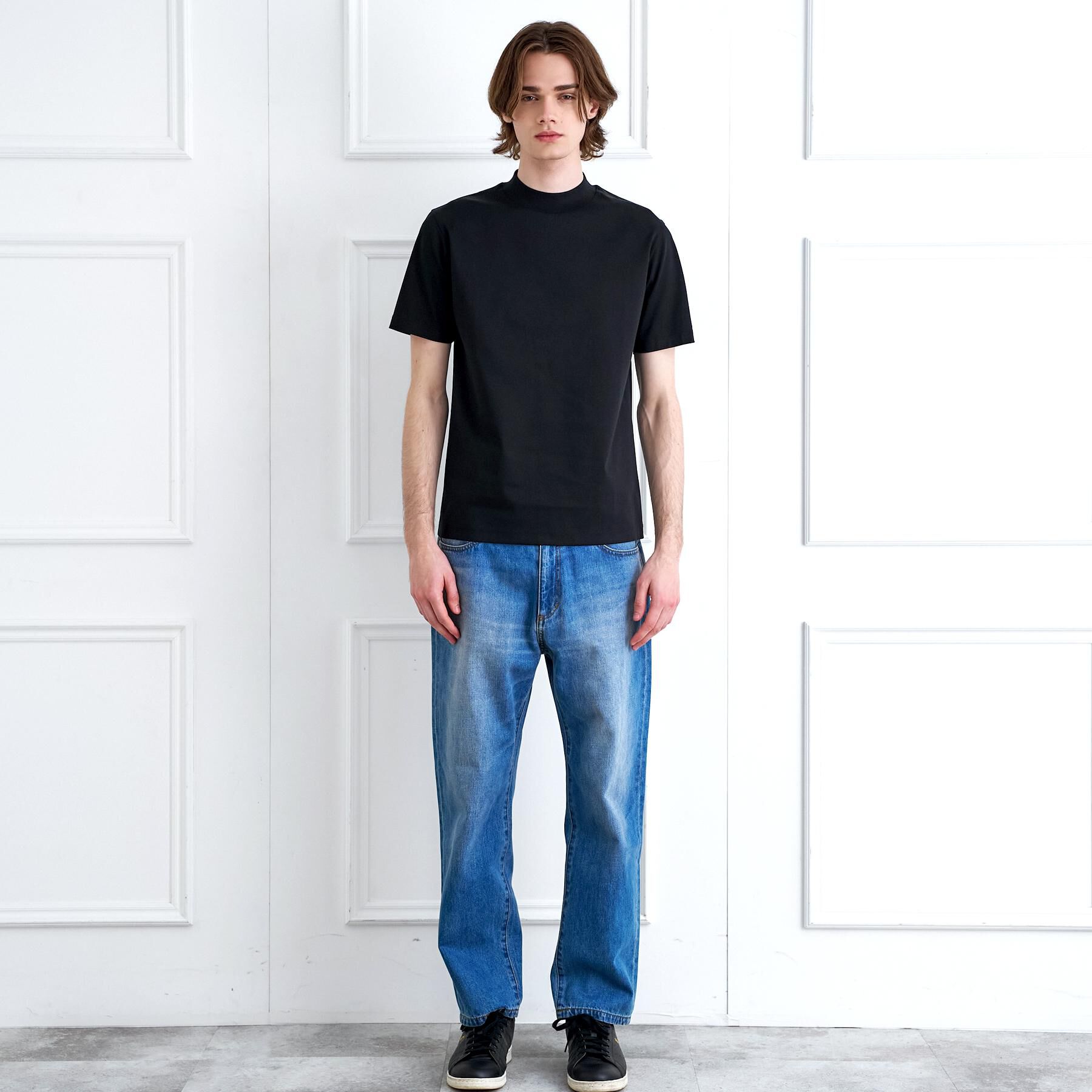 DRESSTERIOR「【接触冷感／抗菌防臭／消臭】ICE CLEAR COTTON モックネックTシャツ」|Tシャツ・カットソー|