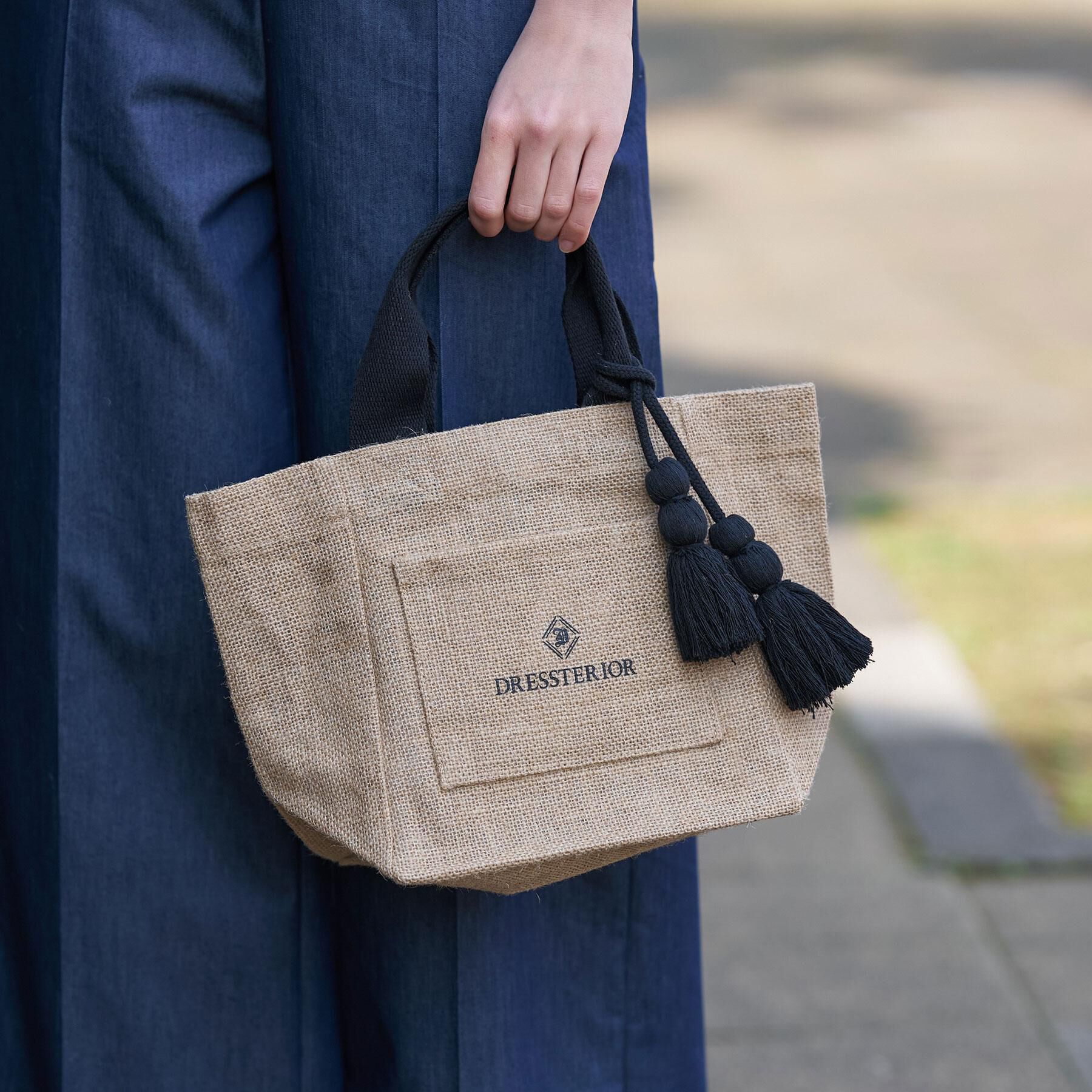 DRESSTERIOR「【大人MUSE5月号掲載】ジュートキャンバス トートバッグ」|トートバッグ|ピンクベージュ(05