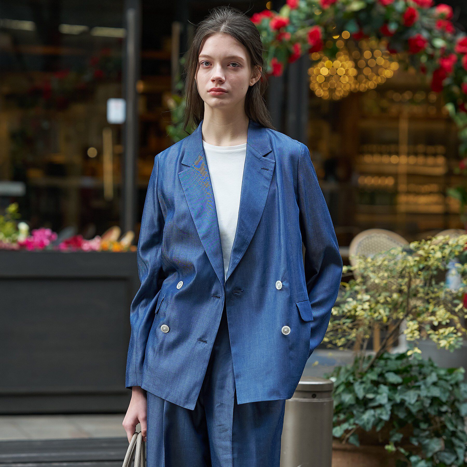 DRESSTERIOR「【大人MUSE5月号掲載/セットアップ可】テンセルデニムダブルジャケット」|テーラードジャケット|