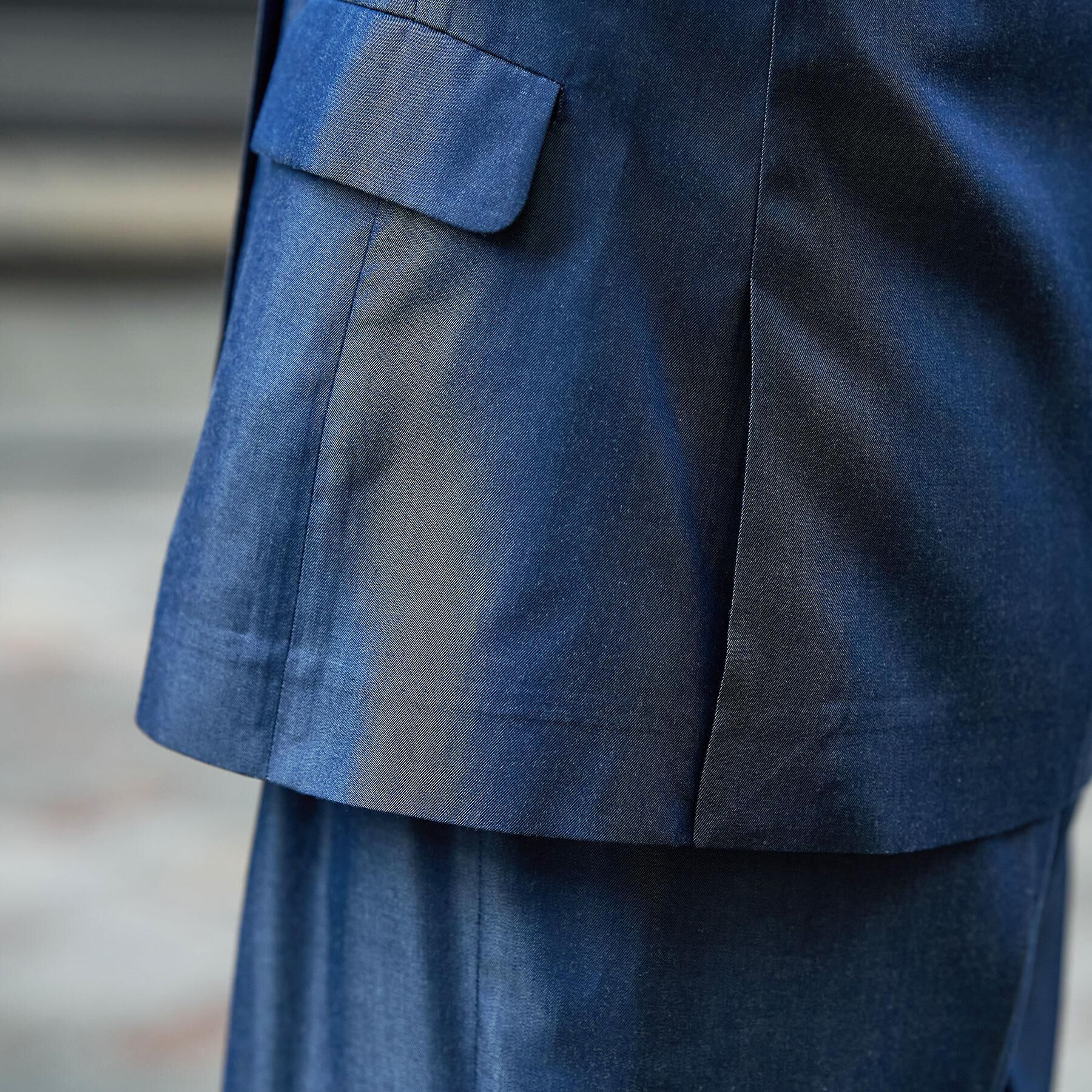 DRESSTERIOR「【大人MUSE5月号掲載/セットアップ可】テンセルデニムダブルジャケット」|テーラードジャケット|