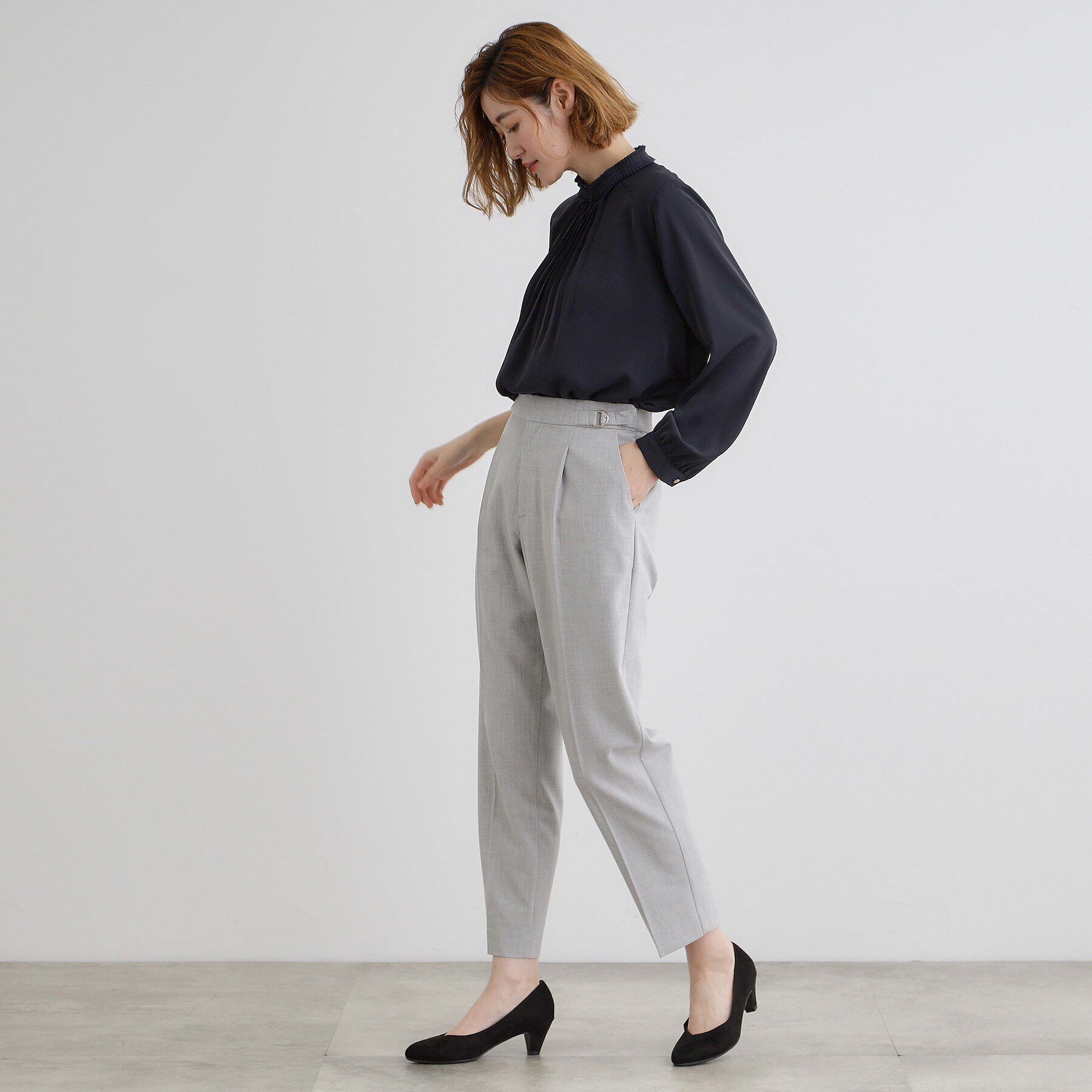 grove「【洗濯機で洗える】2WAYストレッチテーパードパンツ」|その他|