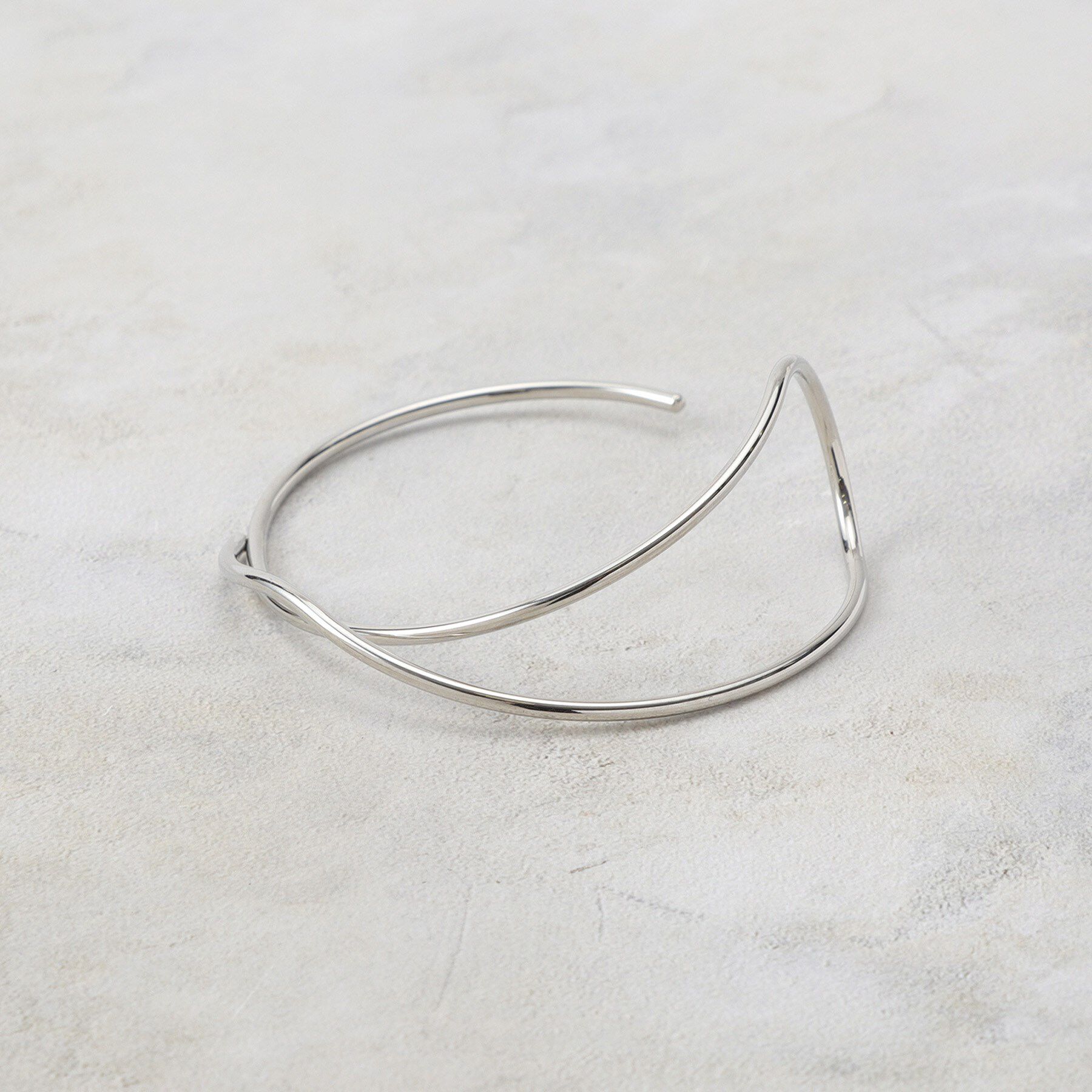 grove「クロスメタルバングル」|ブレスレット・バングル|シルバー(006)