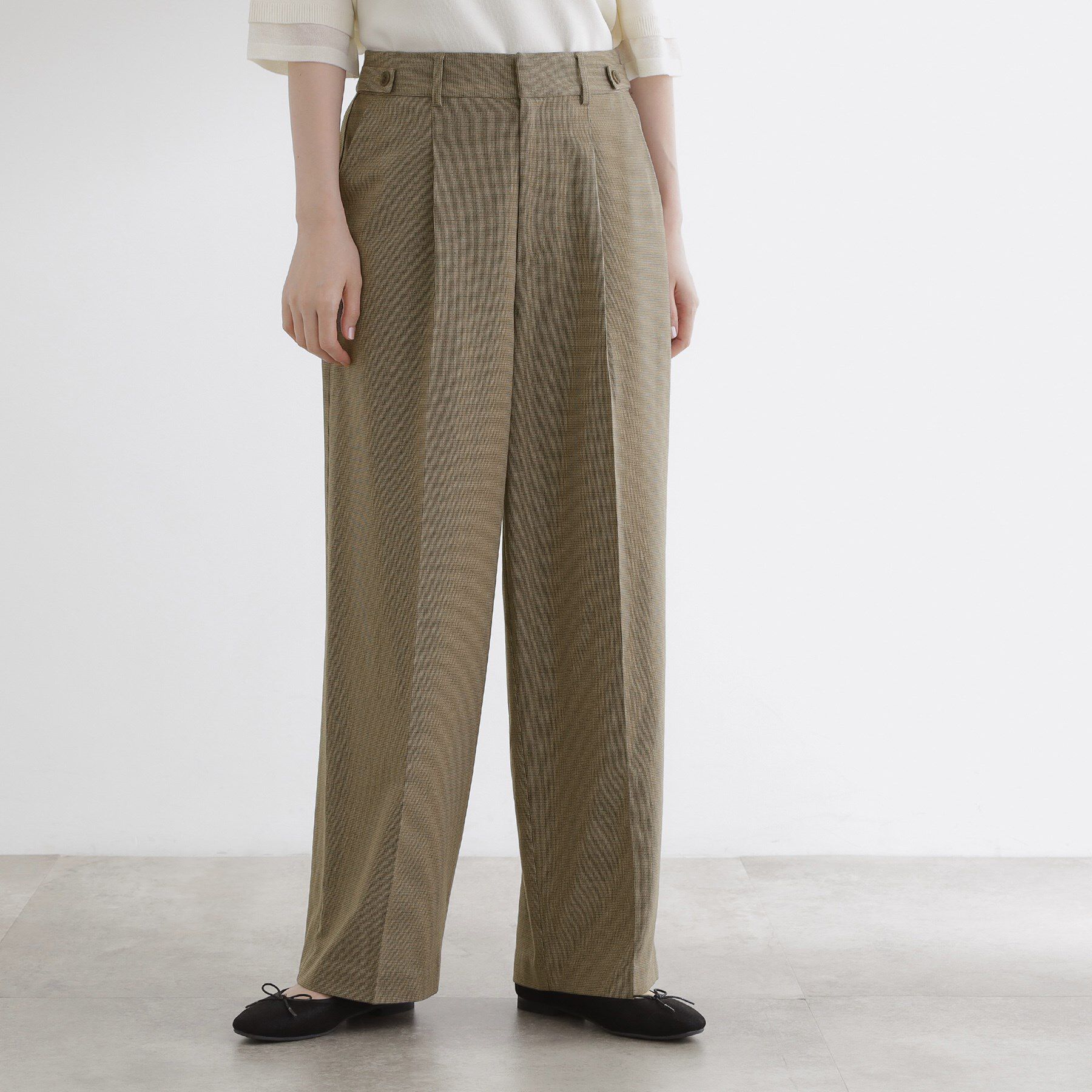 grove「【洗える】毎日履きたいチェックワイドパンツ」|その他|ベージュチェック(2