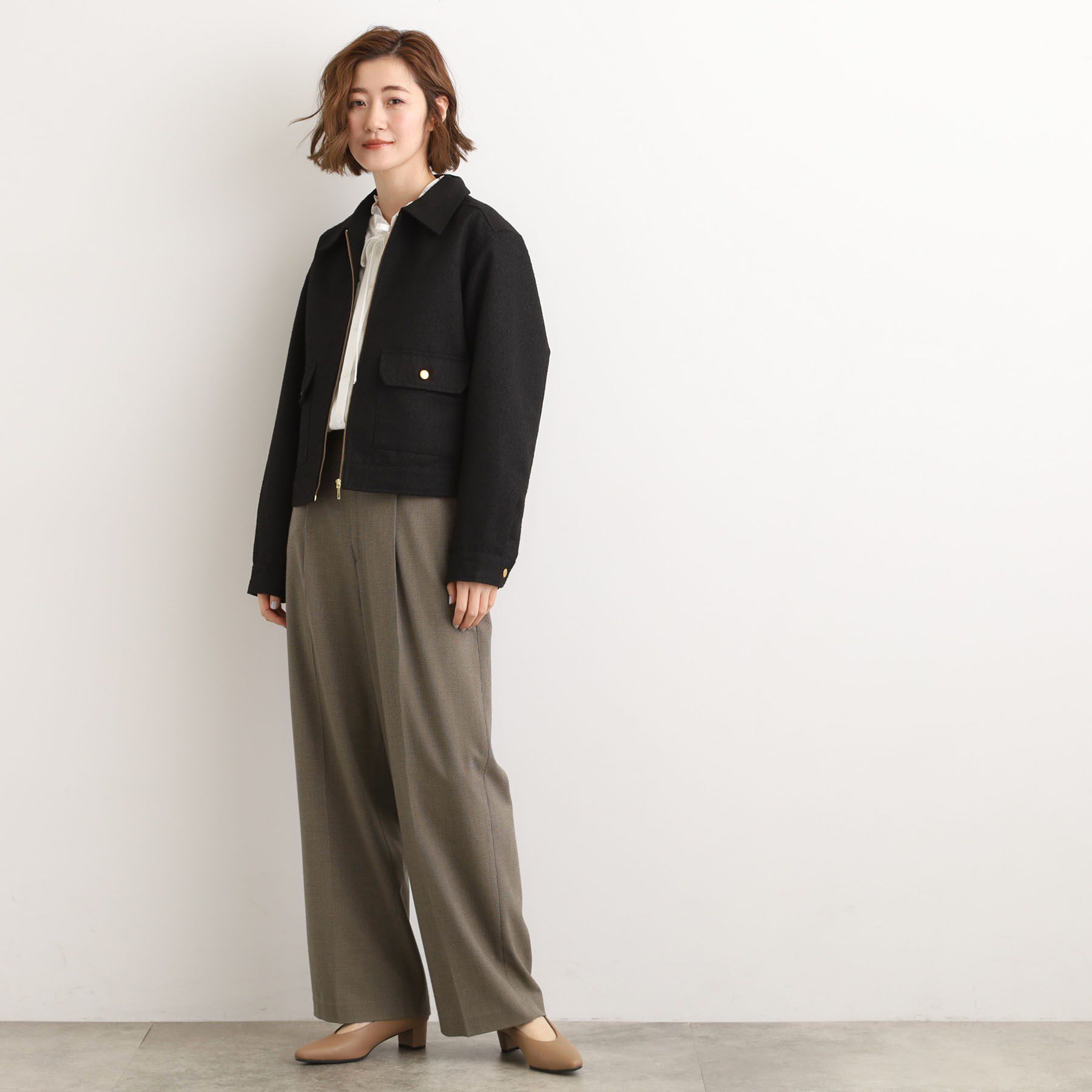 grove「カジュアルに羽織れる、大人のツイードトラックジャケット」|ブルゾン・スタジャン|