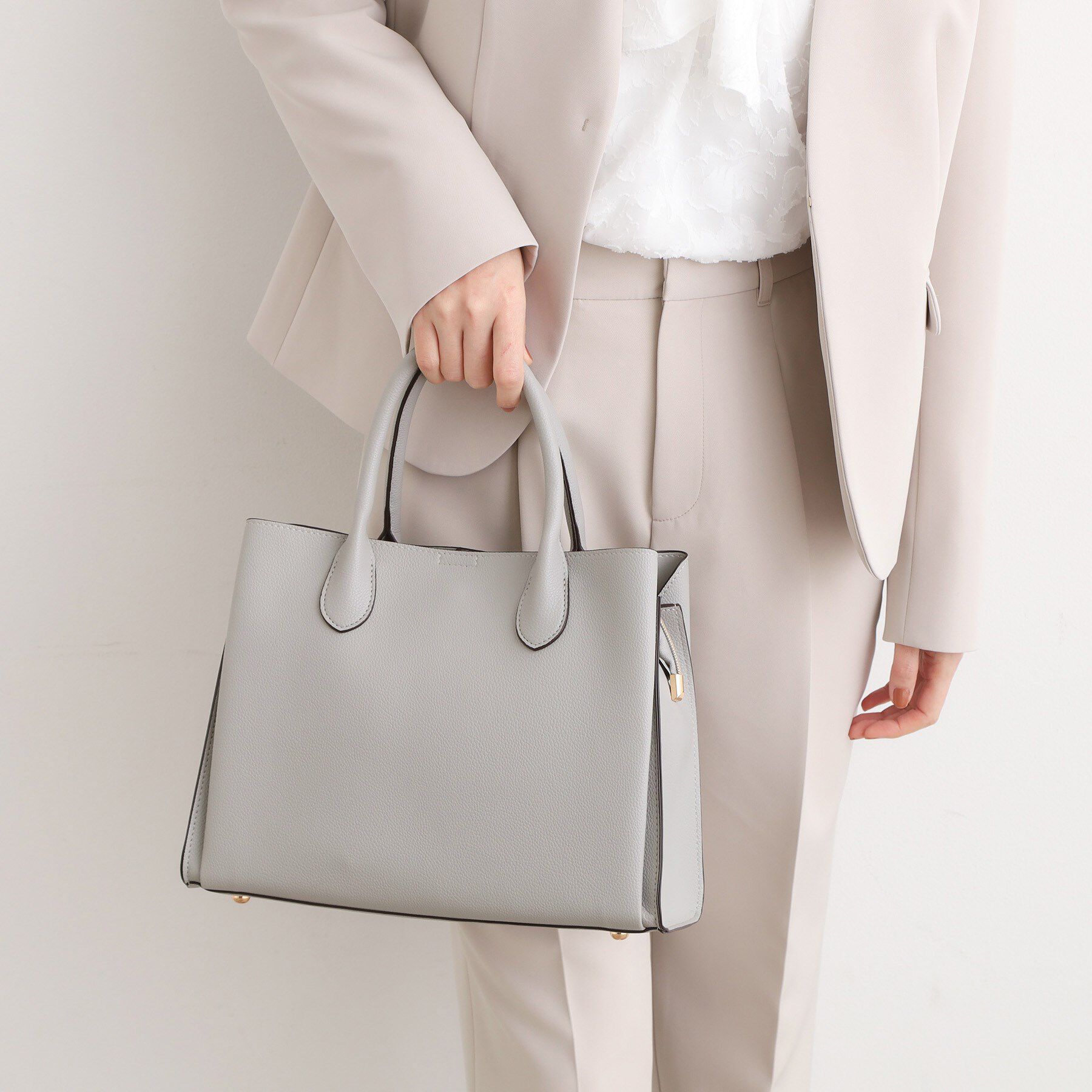 grove「【人間工学】中仕切り2WAYトート」|トートバッグ|サックス(090)