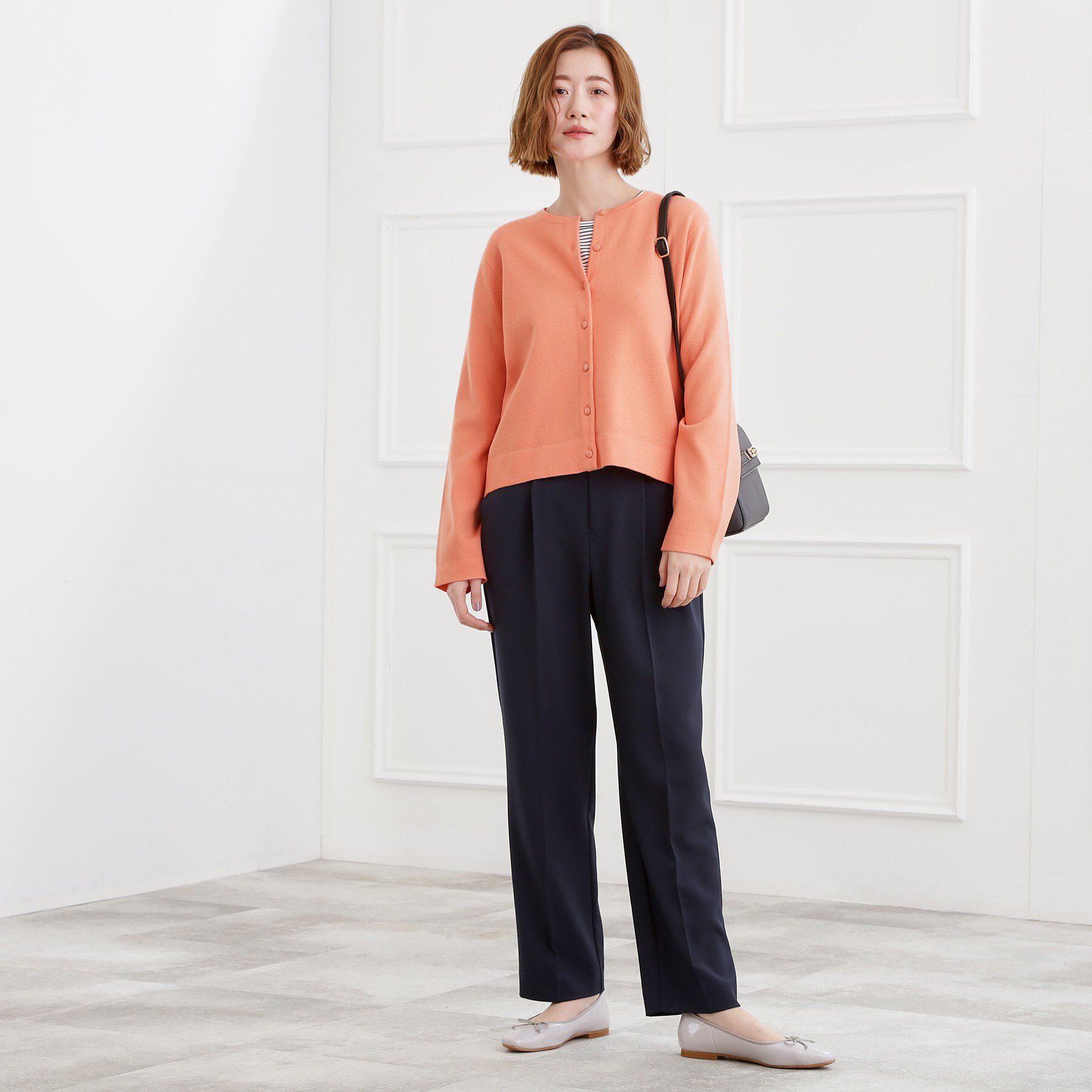 grove「【洗える】毛玉軽減クルーネックカーディガン」|カーディガン|