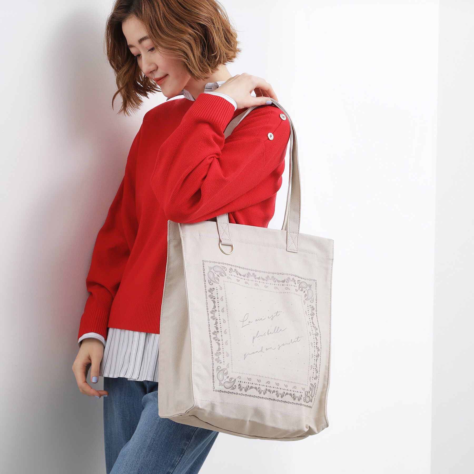 grove「【A4】多機能バンダナプリントトート」|トートバッグ|