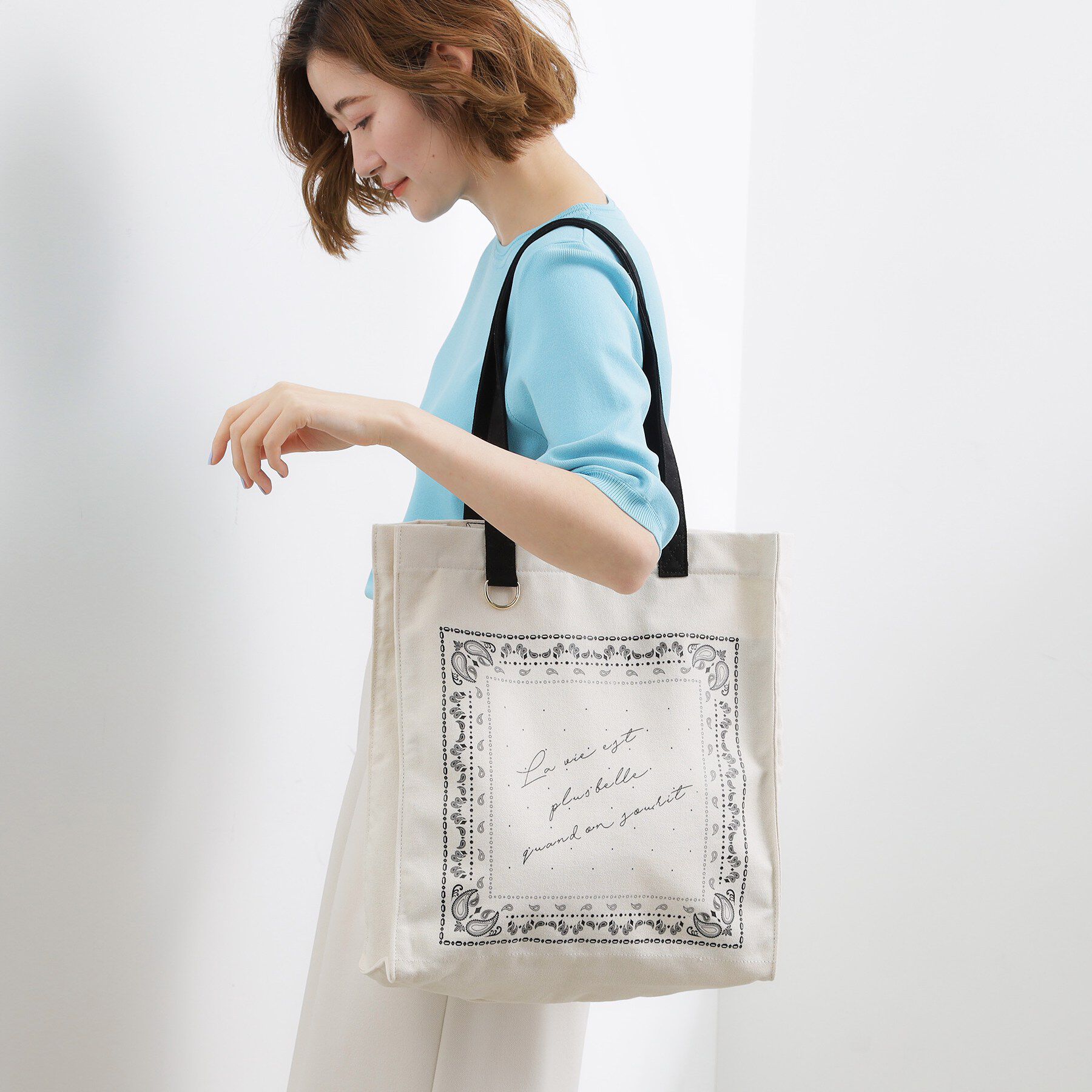 grove「【A4】多機能バンダナプリントトート」|トートバッグ|