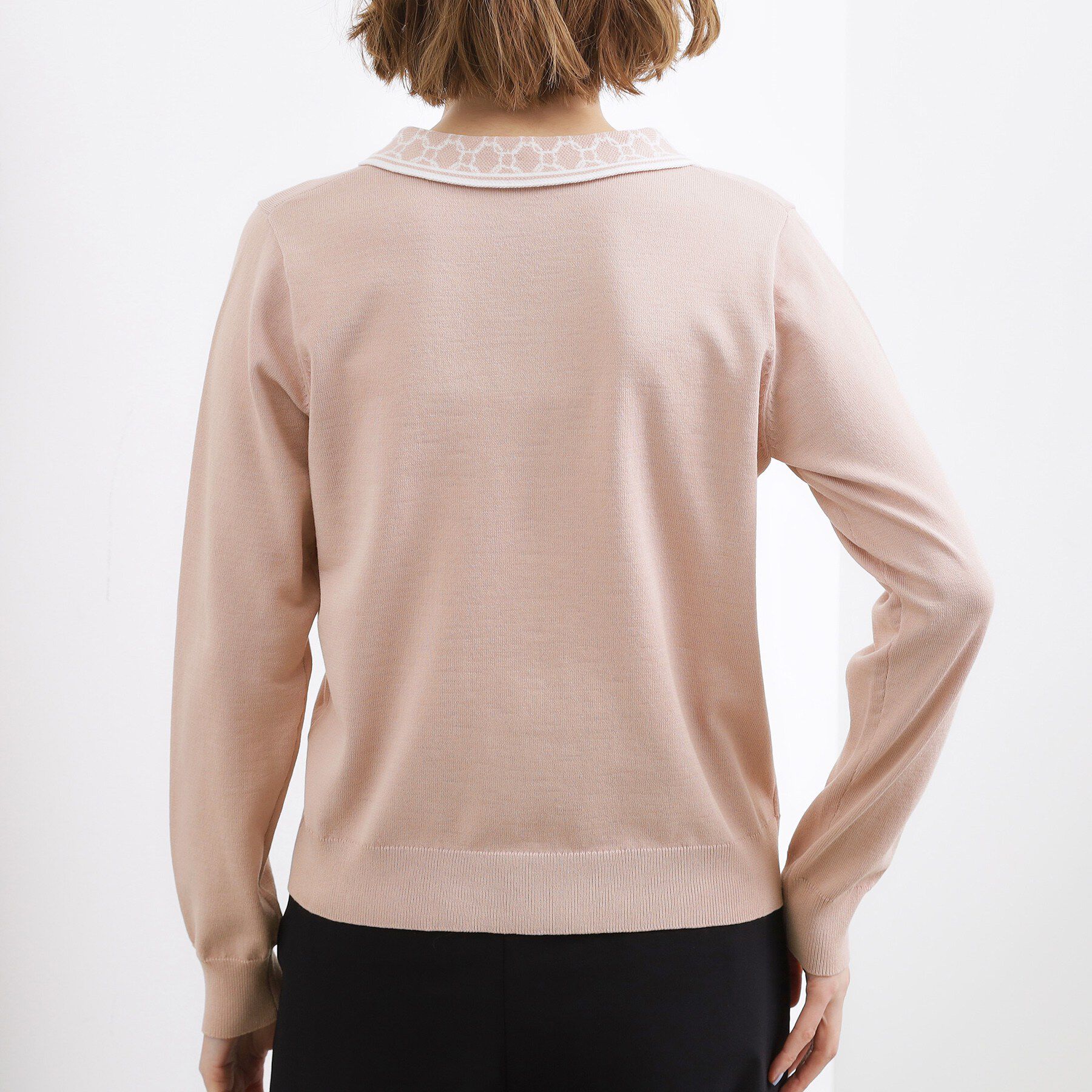 grove「ディテールで差がつく　大人のスカーフ柄ボウタイニット」|ニット・セーター|