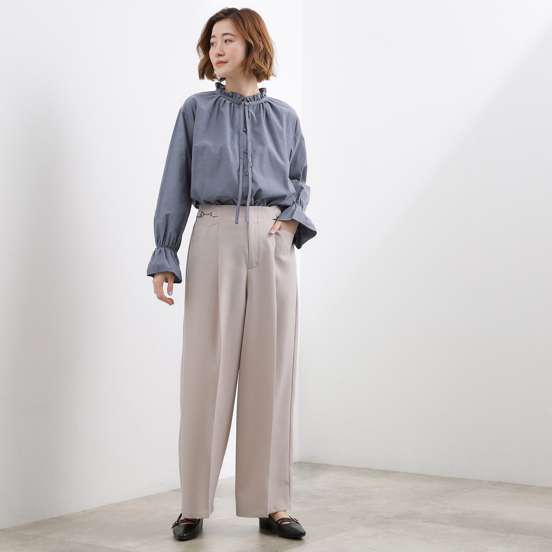 grove「フリルカラーリボンブラウス」|シャツ・ブラウス|