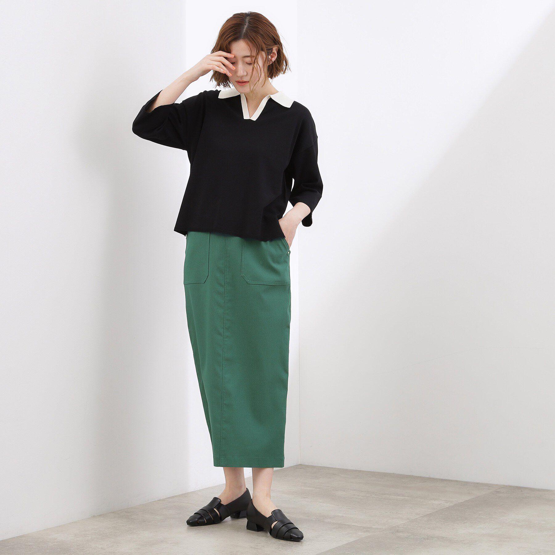 grove「【貴島明日香さん着用】ハイパーストレッチナロースカート」|スカート|