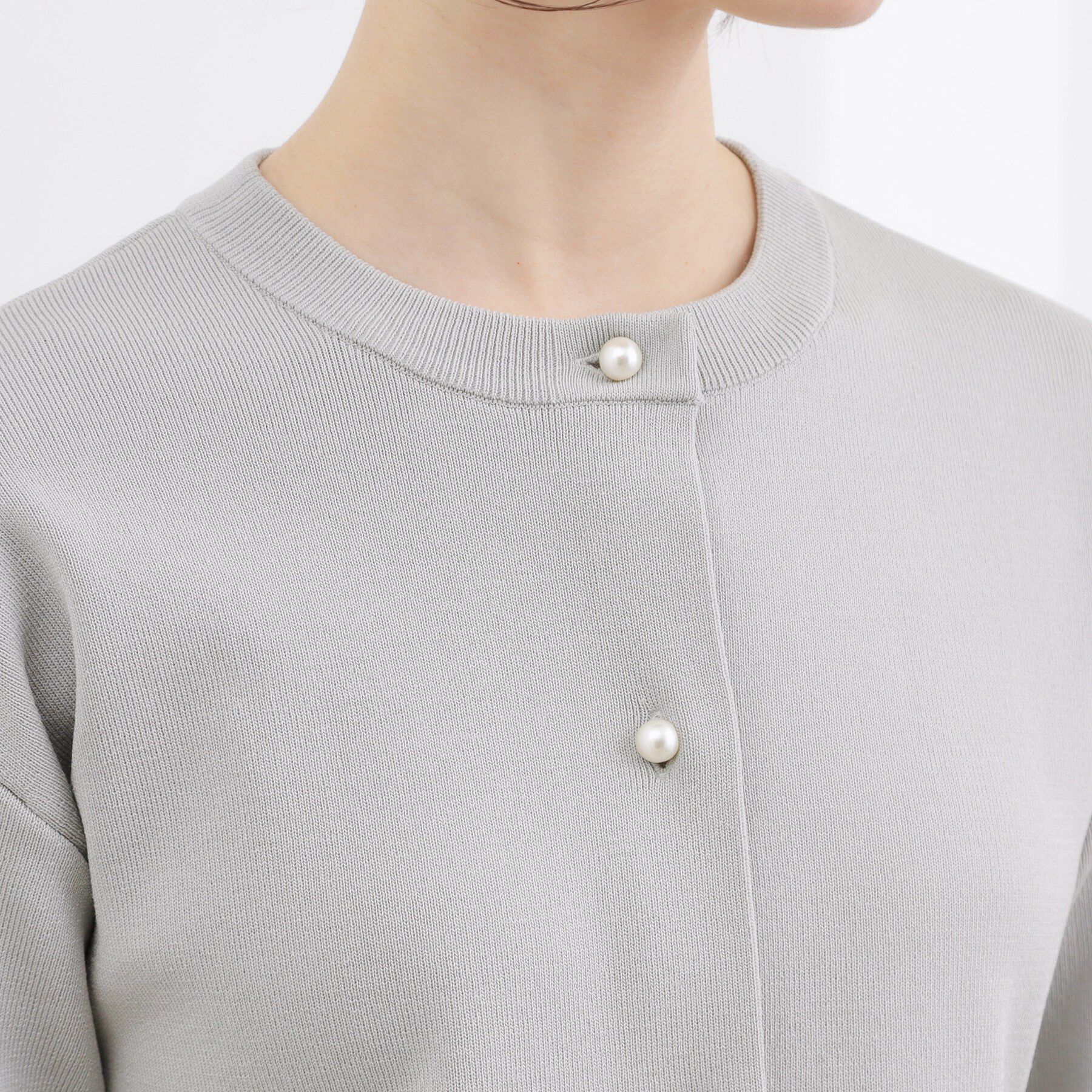 grove「【SETUP対応】パール調釦ニットカーディガン」|カーディガン|