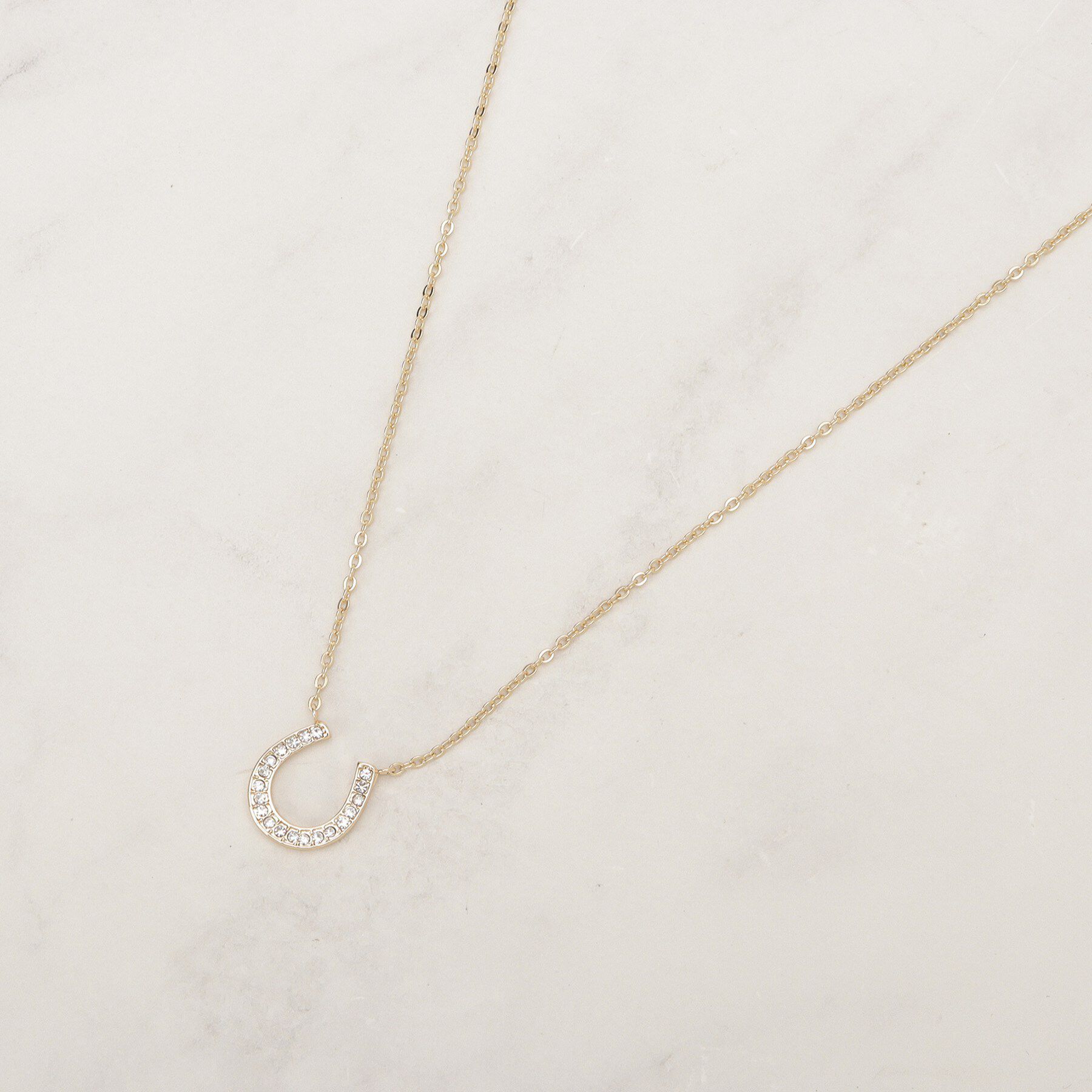 grove「【HORSESHOEシリーズ】ビジュー馬蹄ネックレス」|ネックレス|