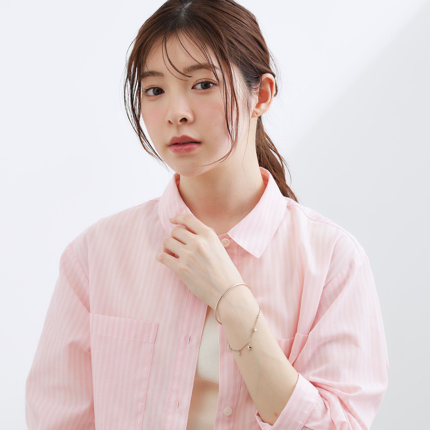 grove「チェーンメタルハートバングル」|ブレスレット・バングル|