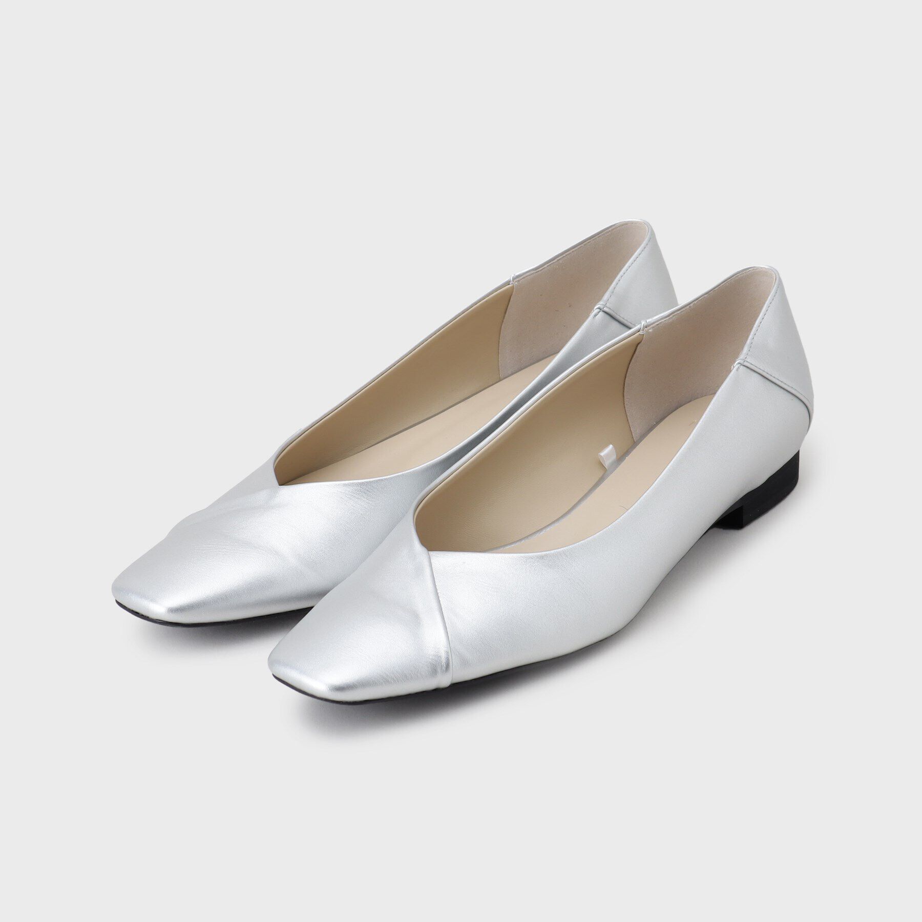 INDIVI「【合皮】スクエアトゥ フラットパンプス」|その他|