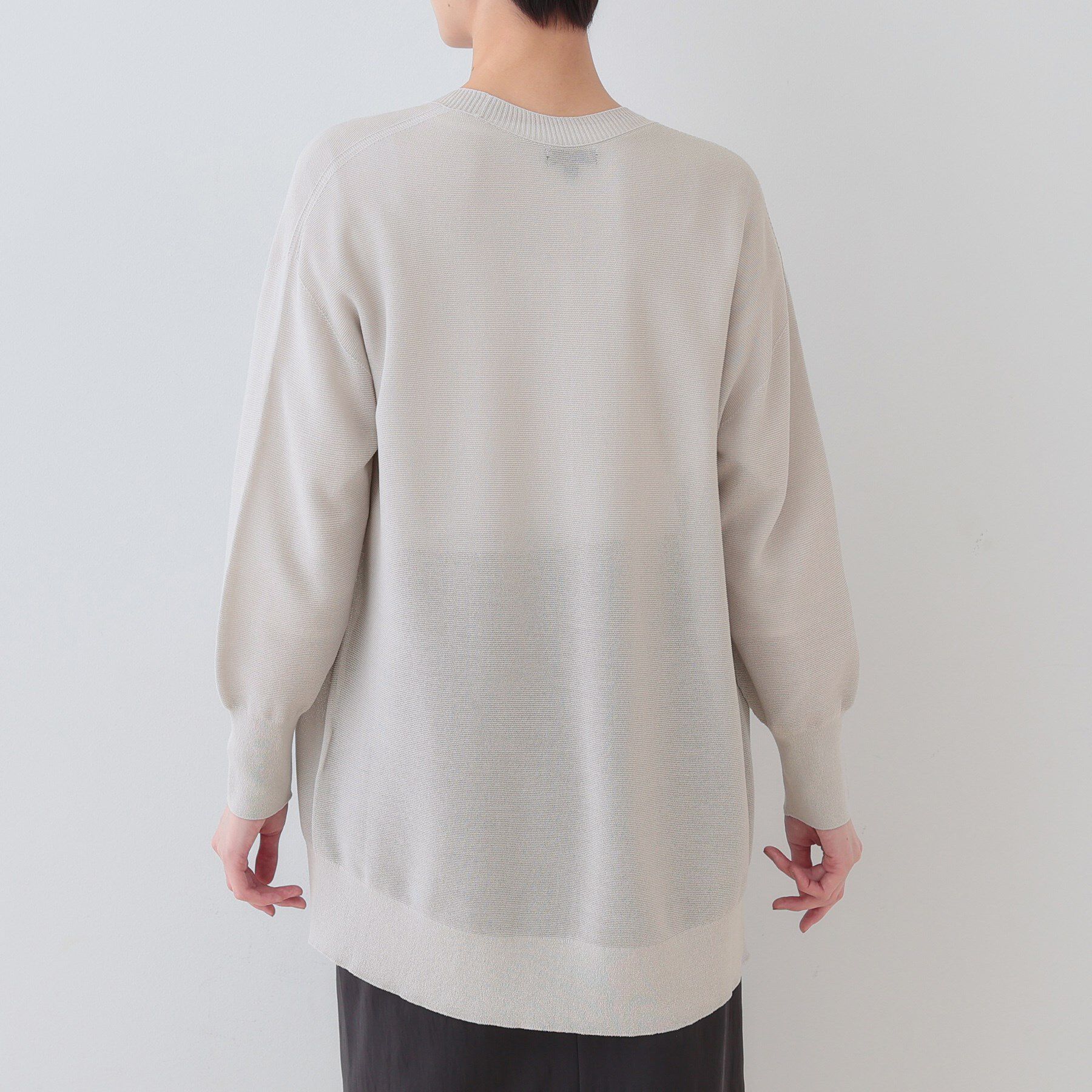 INDIVI「【洗える／和紙混素材】ドライタッチニットカーディガン」|カーディガン|