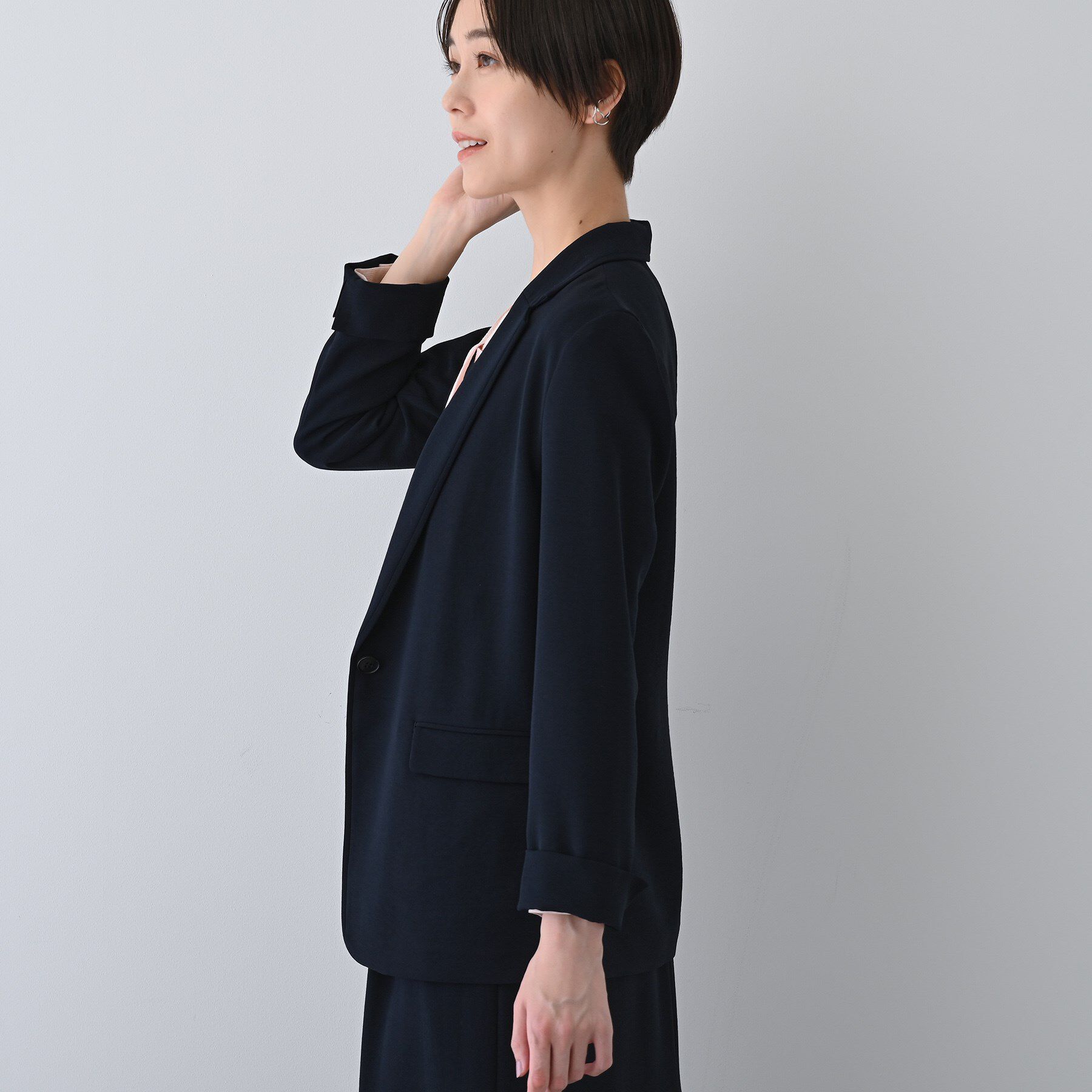 INDIVI「【着る日傘/遮熱/UVケア】ナローテーラードカラージャケット」|スーツ|