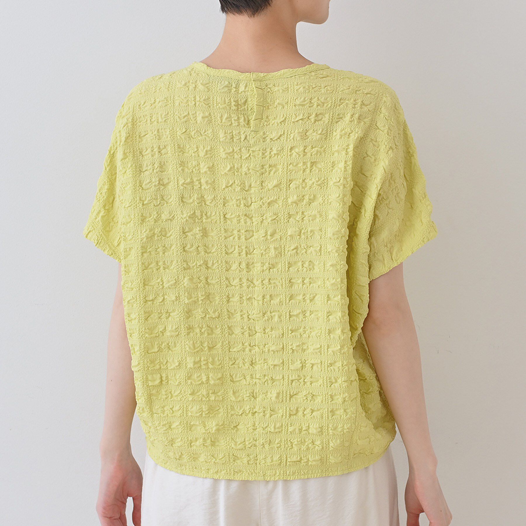 INDIVI「【洗える／凹凸素材／UVケア】コンパクトトップス」|Tシャツ・カットソー|