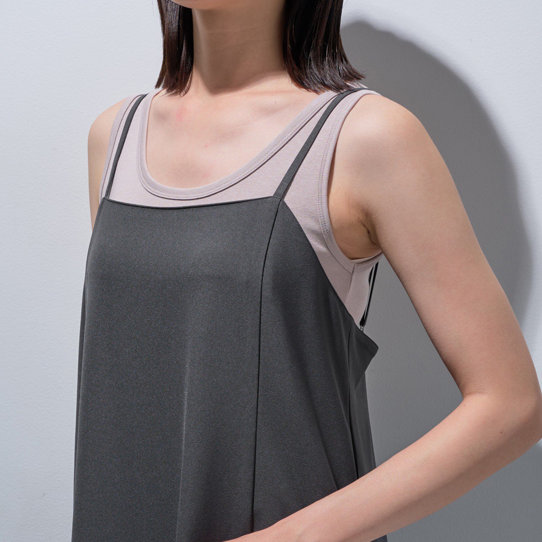 INDIVI「【UVケア】エアリージョーゼット キャミワンピース」|ワンピース|