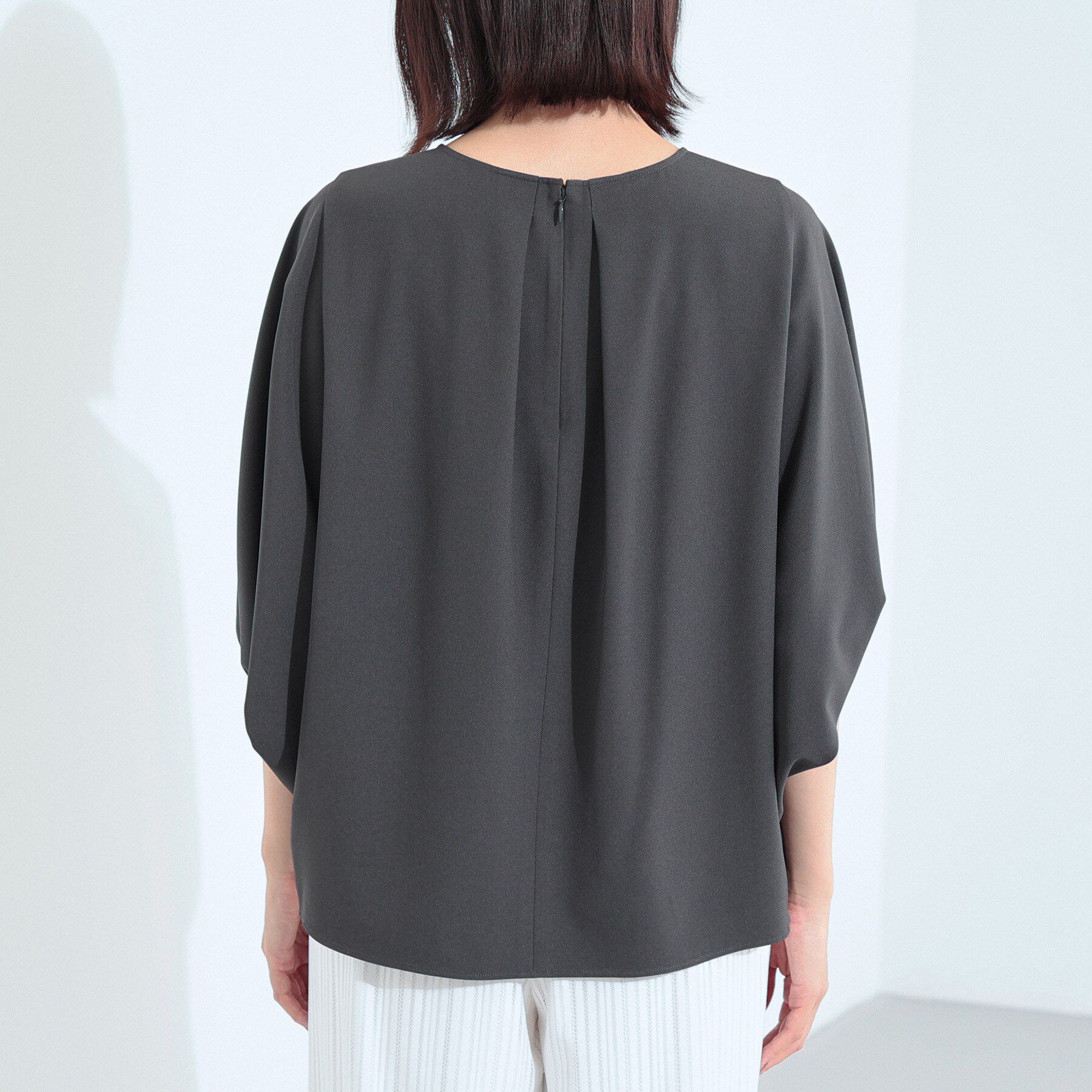 INDIVI「【体型カバー/SETUP可能】ジョーゼット　ドルマンブラウス」|シャツ・ブラウス|