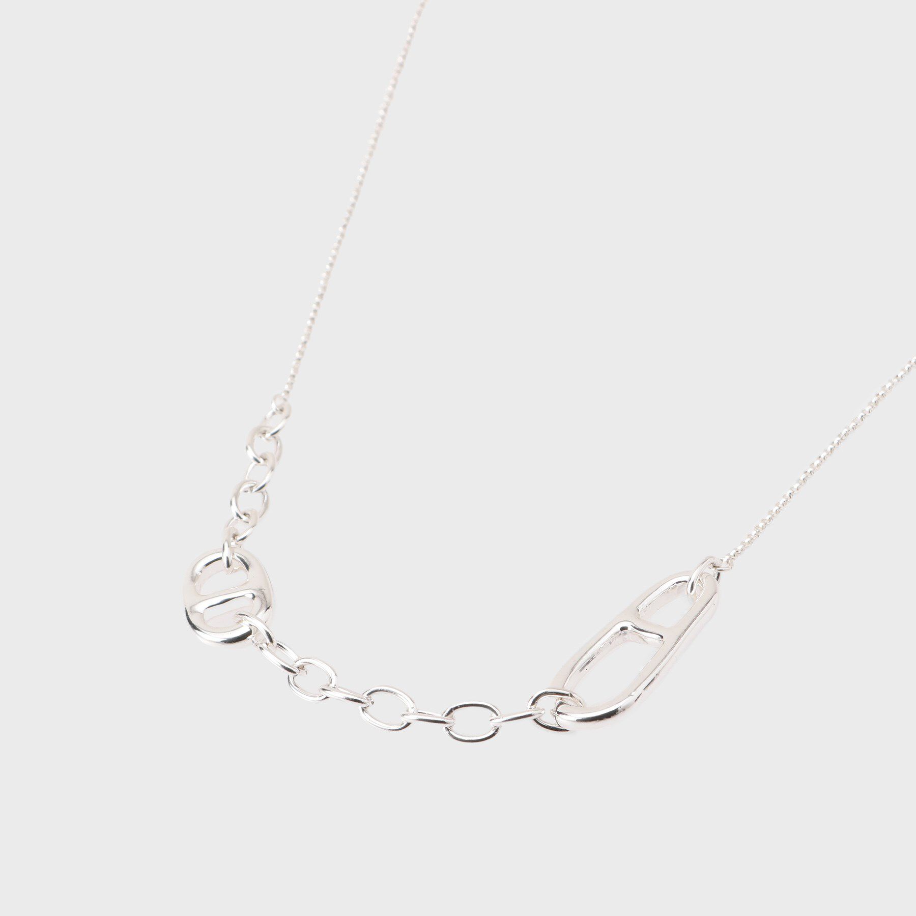 INDIVI「デザインリング ショートネックレス」|ネックレス|シルバー(006)