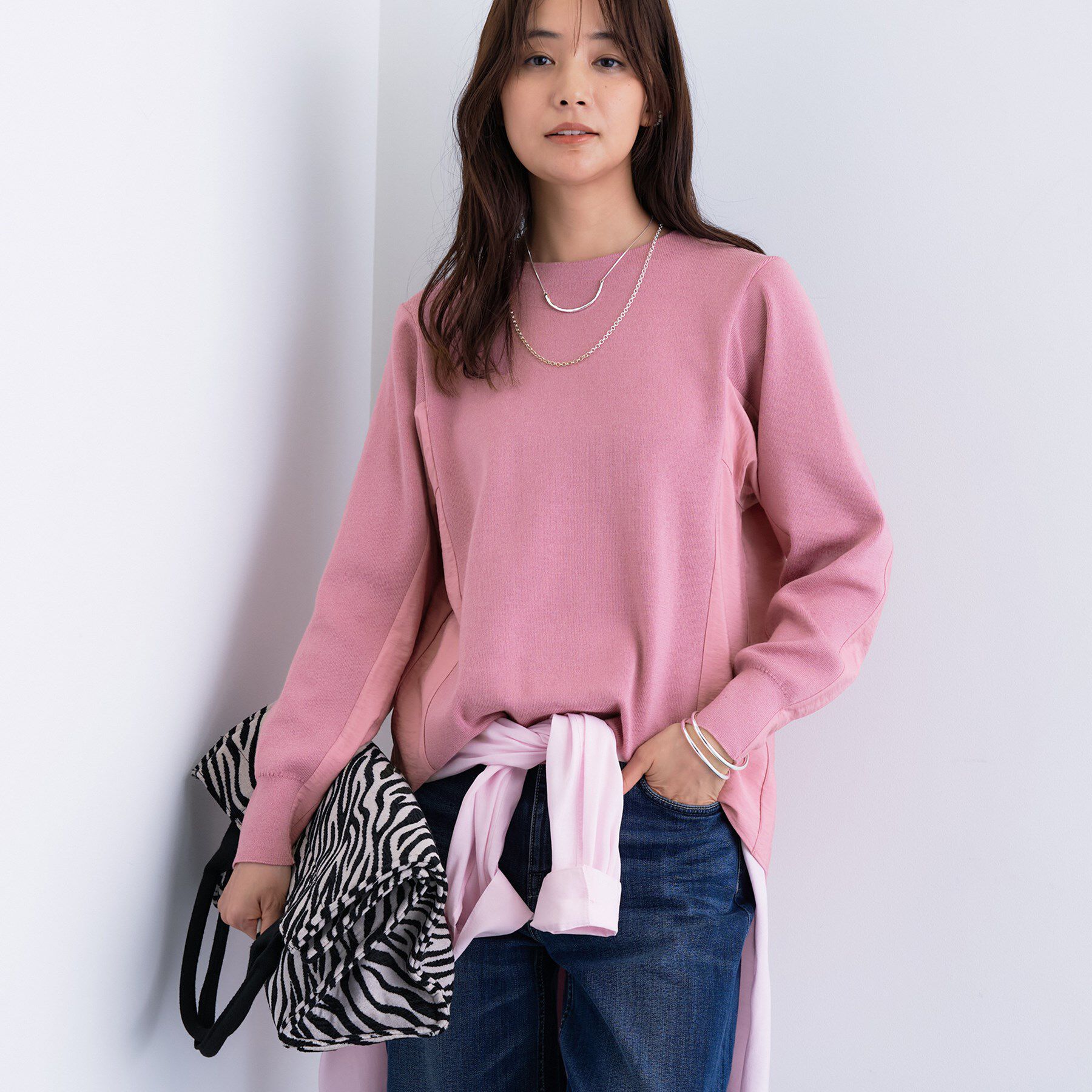 INDIVI「【洗える／選べる8色】トーンアップニット」|ニット・セーター|