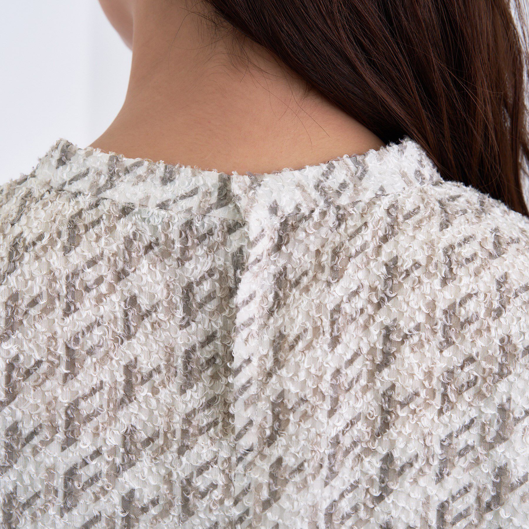 INDIVI「【きれいめ／オフィス／イベント】フェザージャカードブラウス」|シャツ・ブラウス|