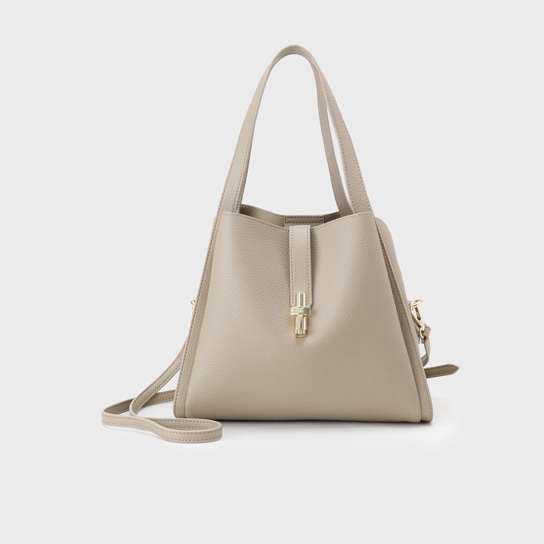 INDIVI「【合皮／ミドルサイズ】春カラーフォルムバッグ」|ハンドバッグ|