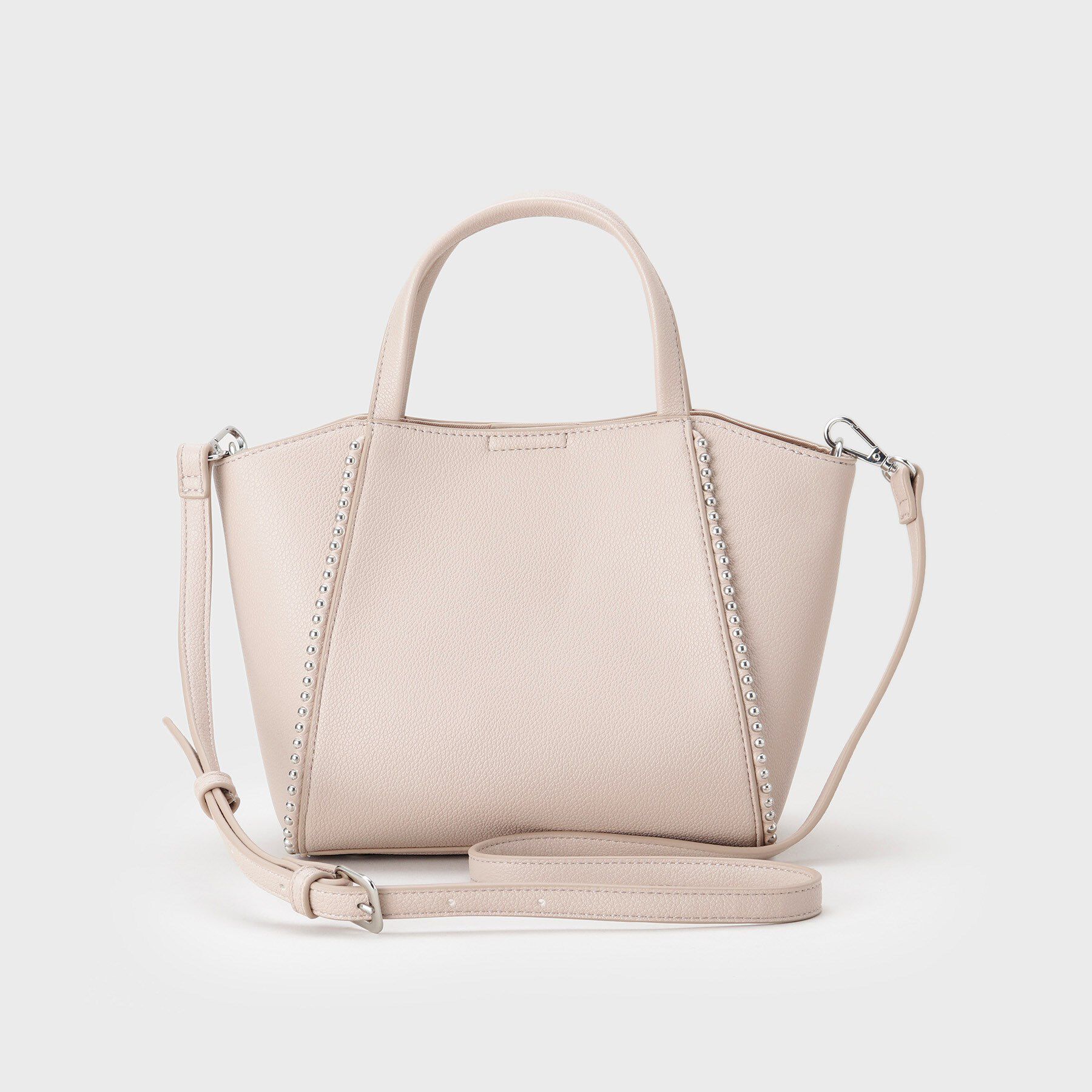 INDIVI「【ミドルサイズ／合皮／ショルダー付】スタッズ風メタルバッグ」|ショルダー・メッセンジャー|