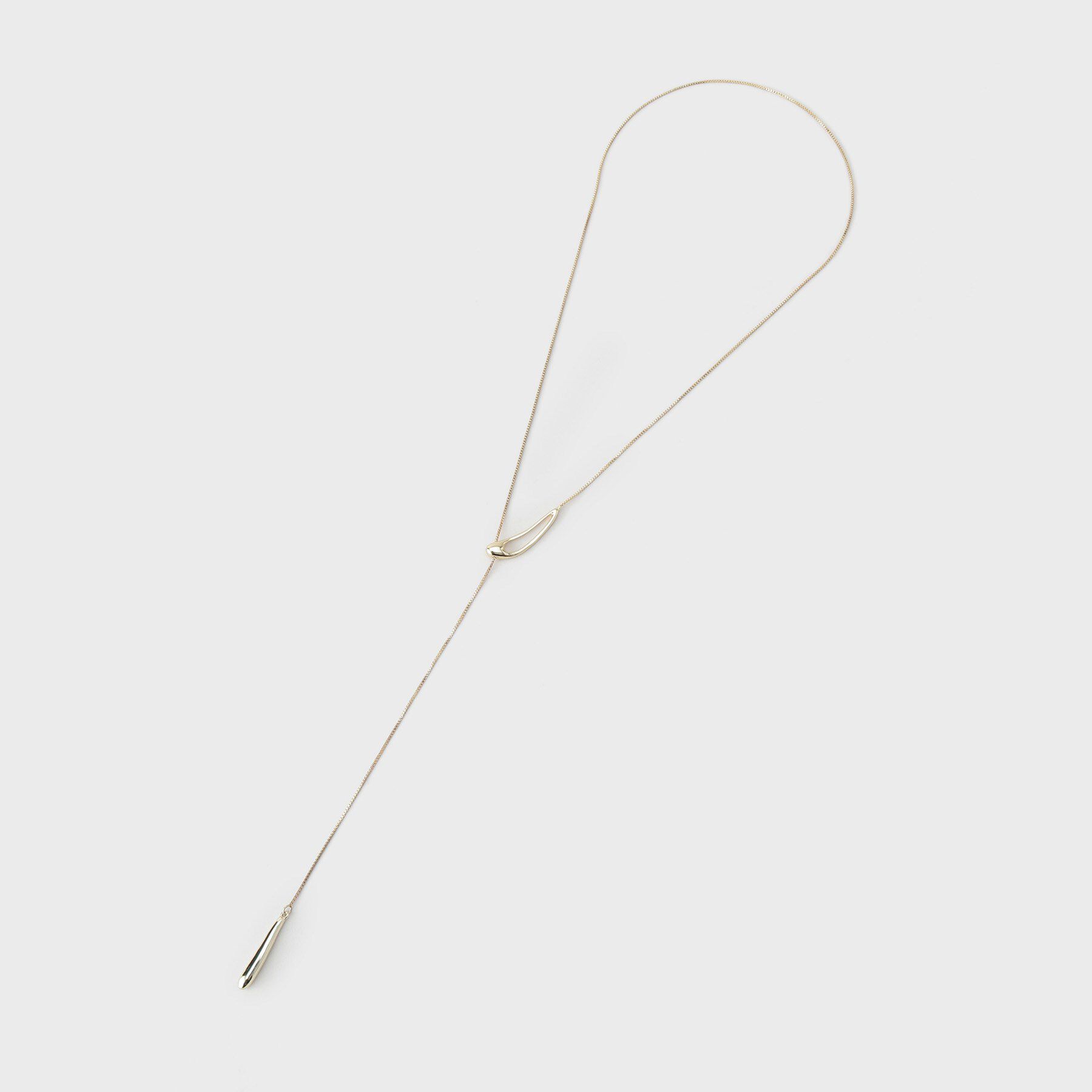 INDIVI「【フリー調整／2WAY】Y字シンプルネックレス」|ネックレス|ゴールド(007)