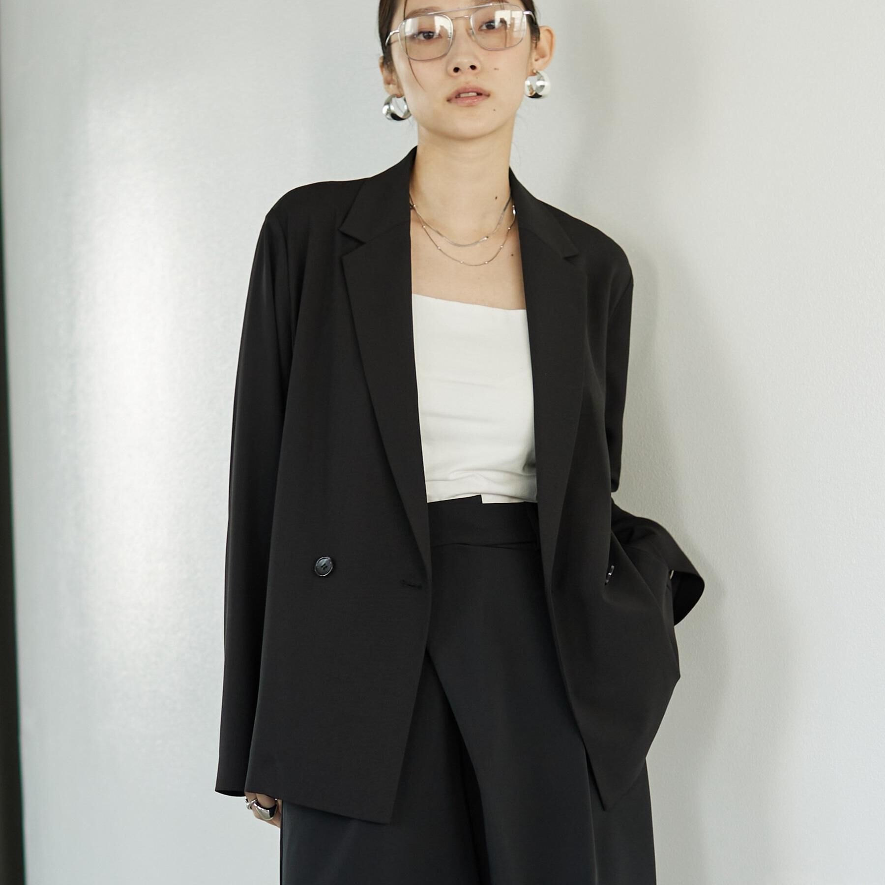 GALLEST「Comfy SET UP｜ダブルブレストイージージャケット【セットアップ対応／通勤／カセット服】」|テーラードジャケット|