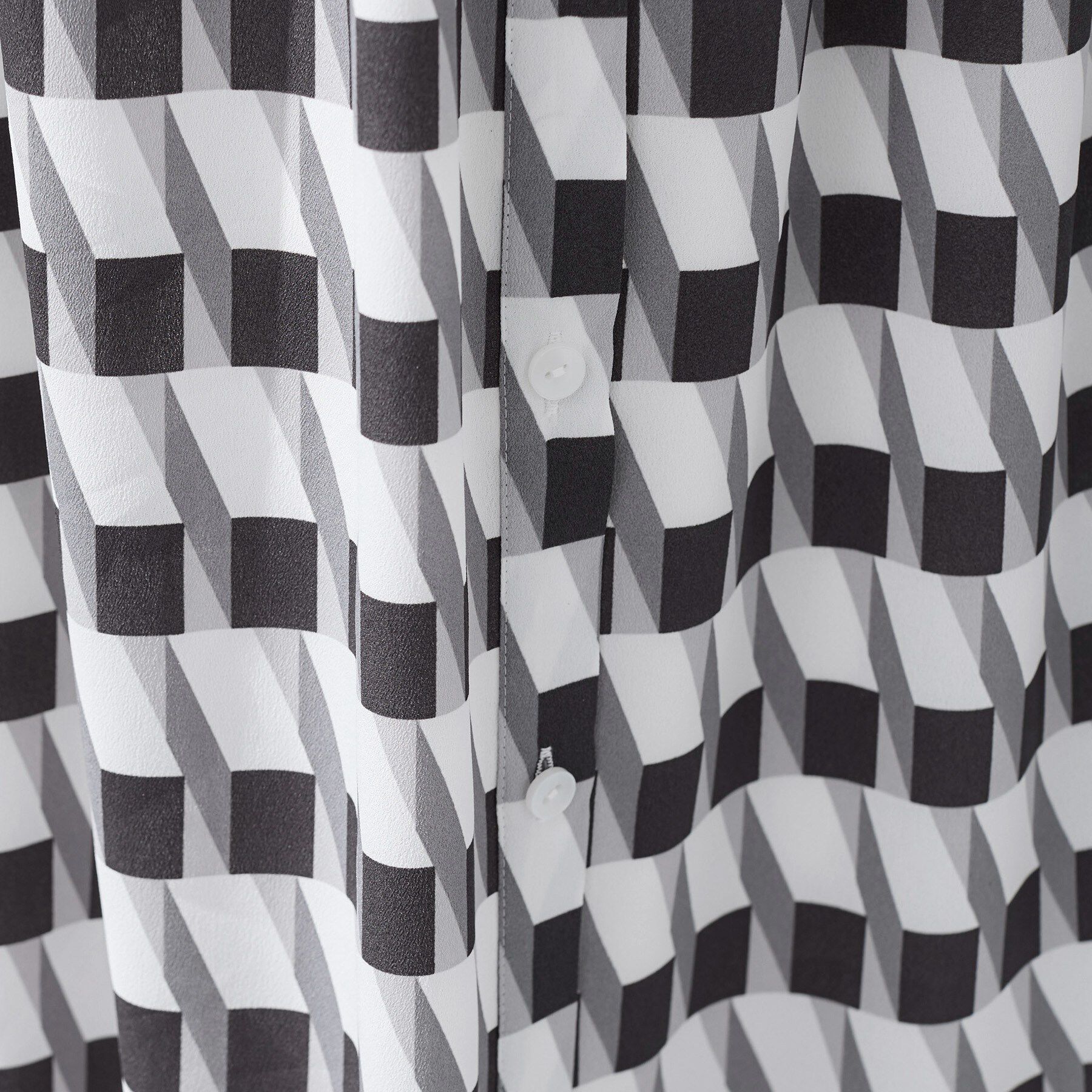 INDIVI「【洗える／2WAY】ベルト付き ジオメトリック柄 シャツワンピース」|ワンピース|