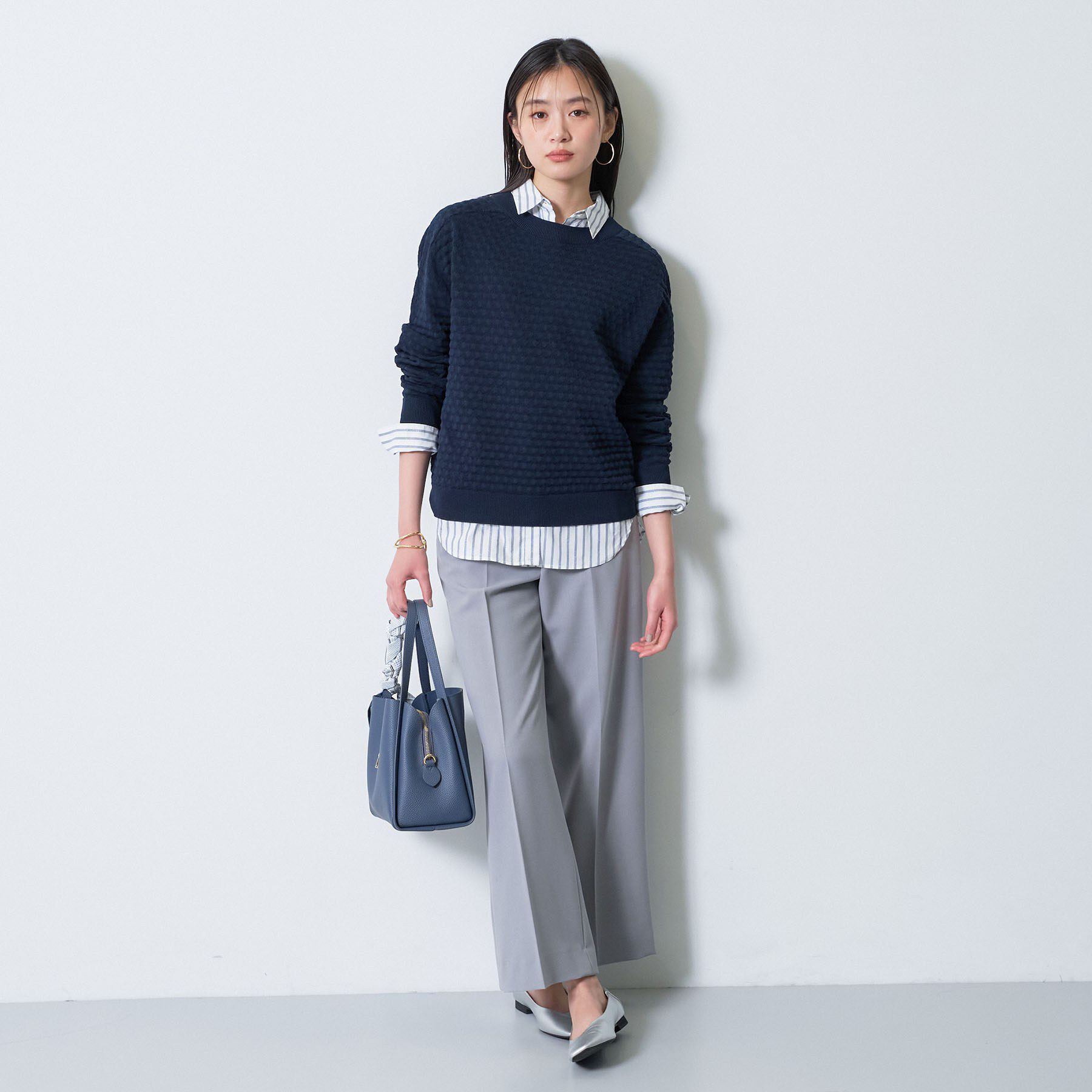 INDIVI「【洗える／凹凸編み】ジャカードニット」|ニット・セーター|