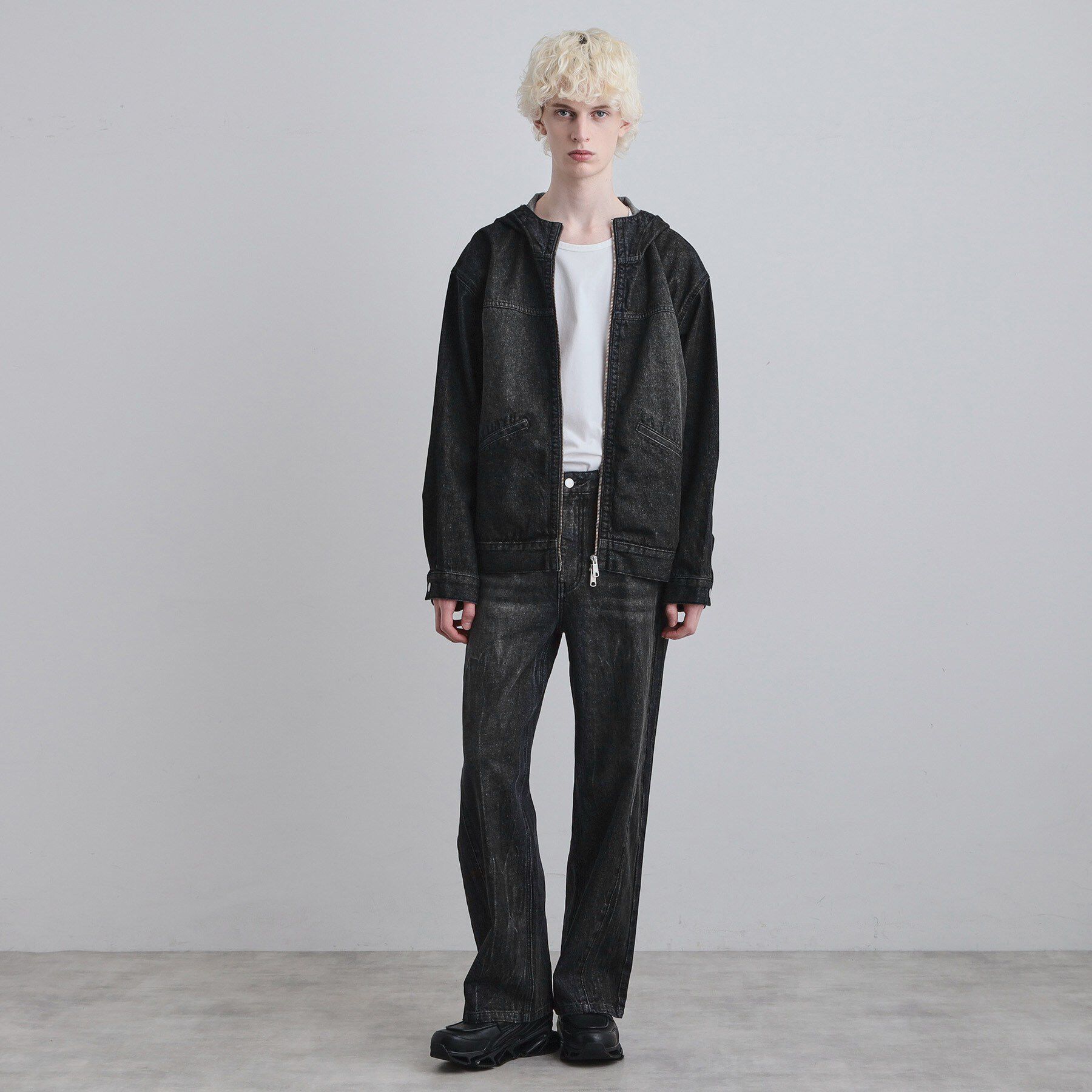 tk.TAKEO KIKUCHI「【セットアップ対応】デニムフードブルゾン」|ブルゾン・スタジャン|