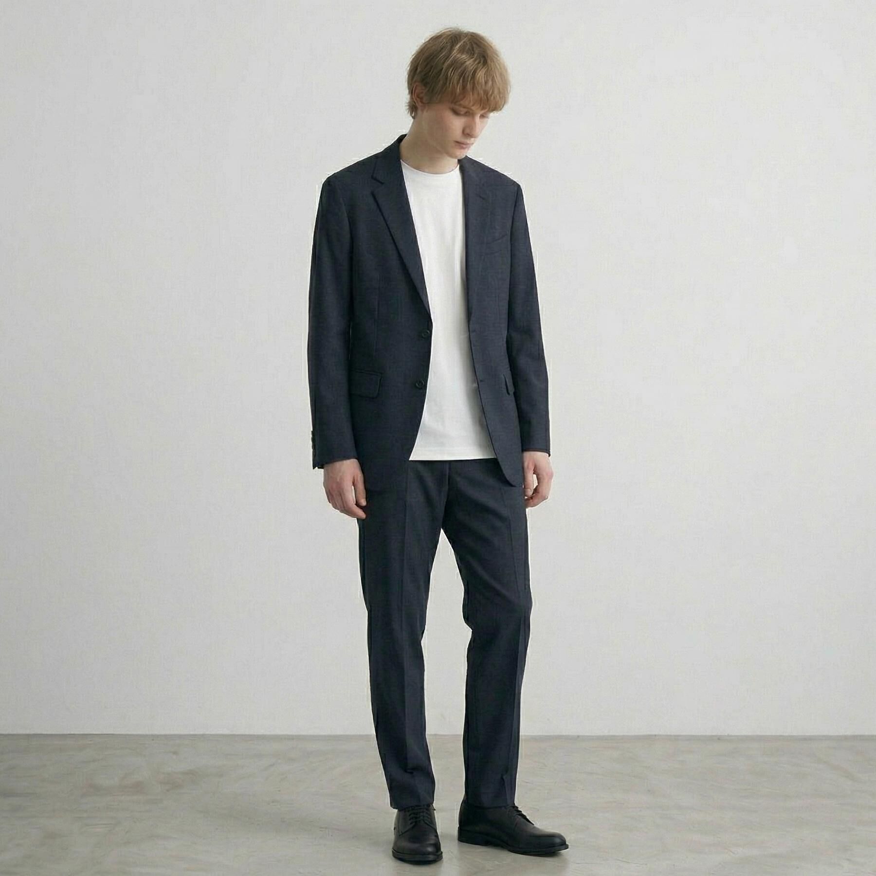 tk.TAKEO KIKUCHI「【セットアップ2点セット】PINHEADシングルセットアップ/ONOFF兼用/ストレッチ/洗える/イ」|スーツ|ブルー(093)