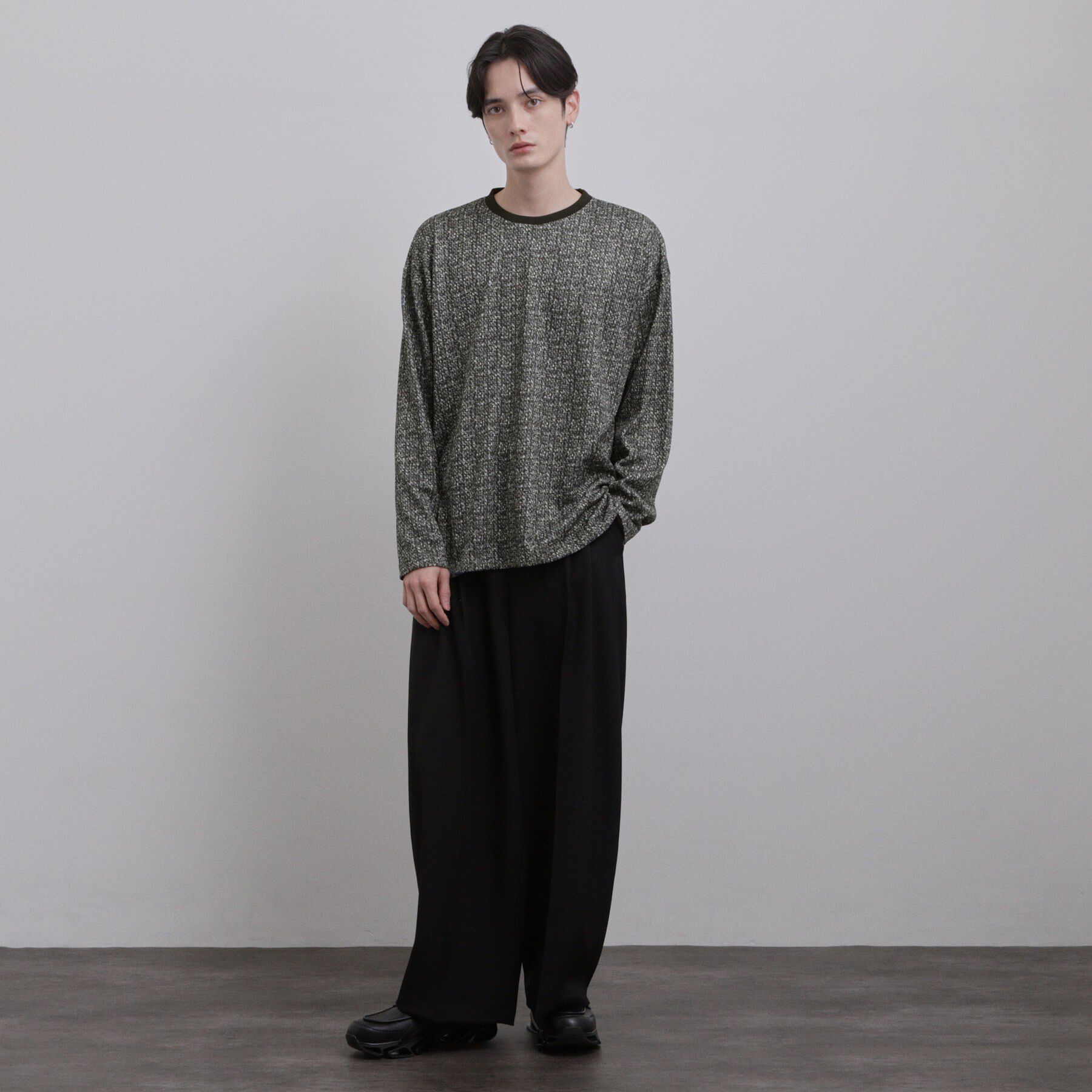 tk.TAKEO KIKUCHI「スプリングツイードライクプリントカットソー」|Tシャツ・カットソー|