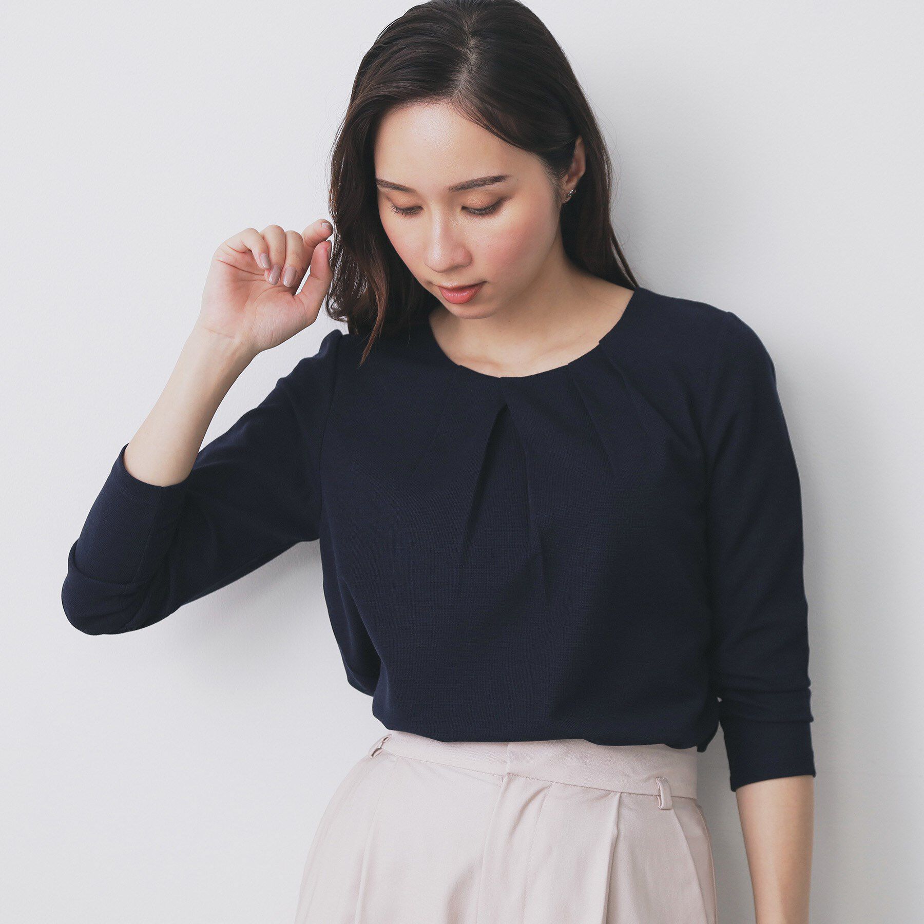 index「フロントタックトップス【洗濯機洗い可/UVケア】」|Tシャツ・カットソー|