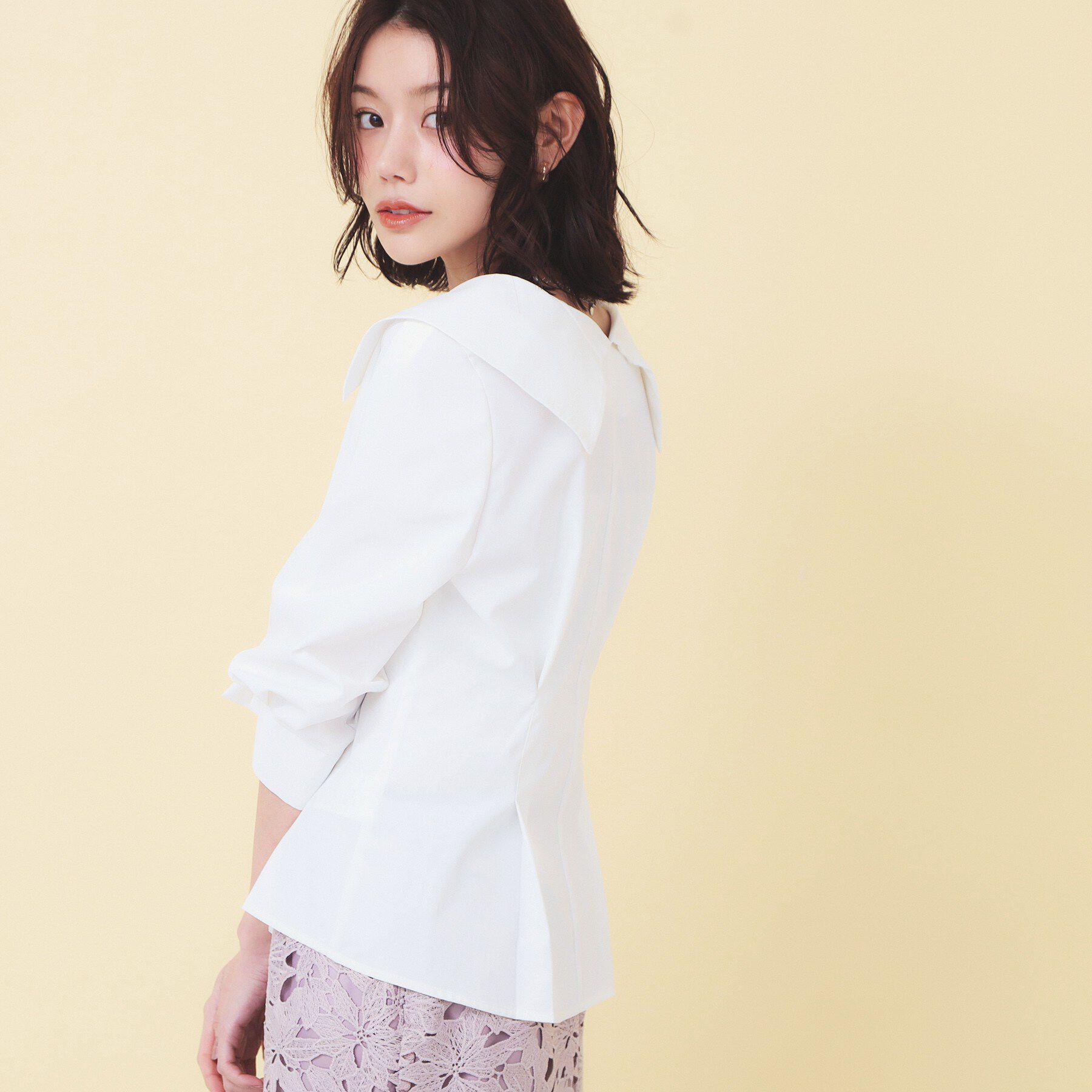 index「カシュクールタックシャツ【洗濯機OK/ストレッチ】」|シャツ・ブラウス|