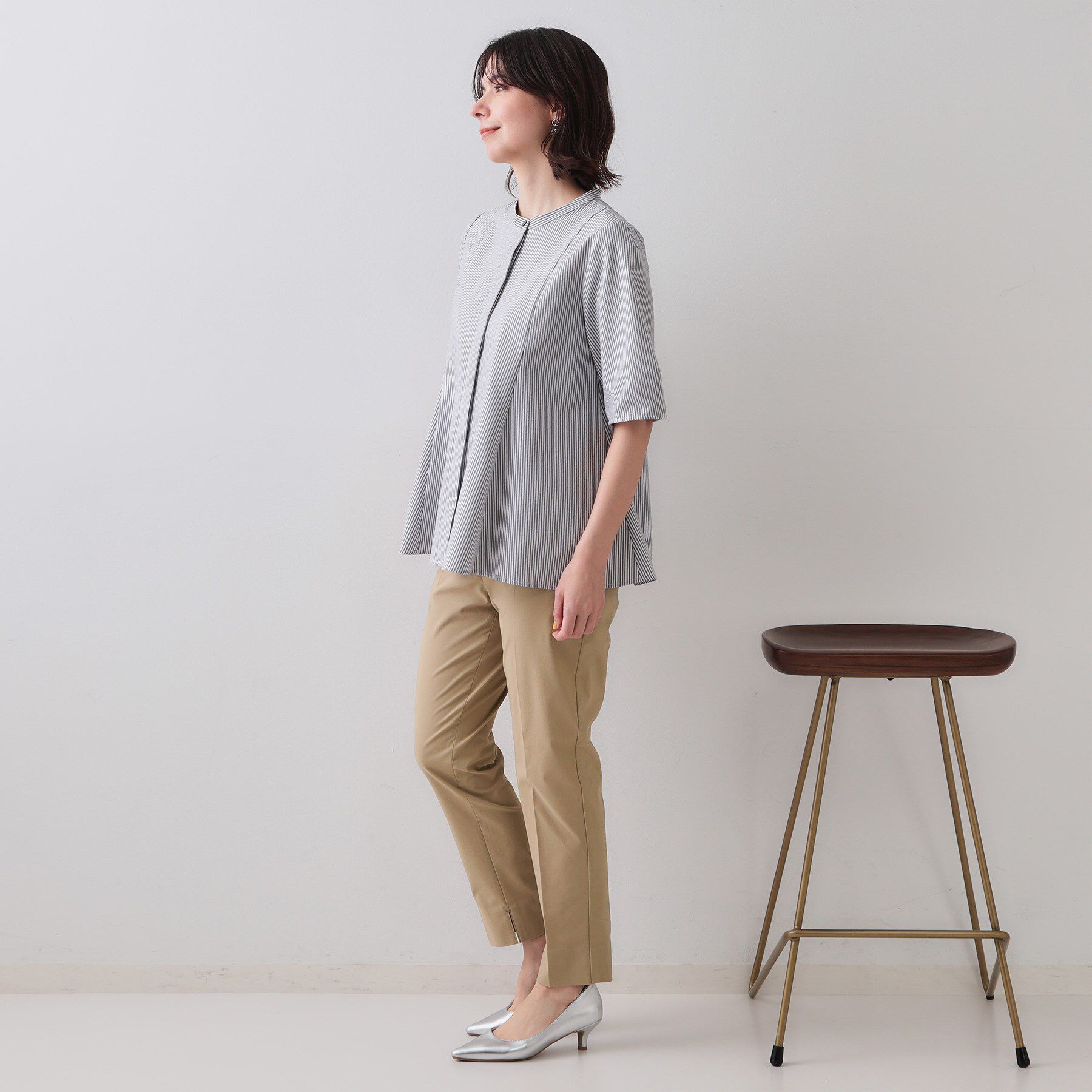 OPAQUE.CLIP「麻混ハイストレッチイージースティックパンツ【洗濯機洗い可】」|その他|