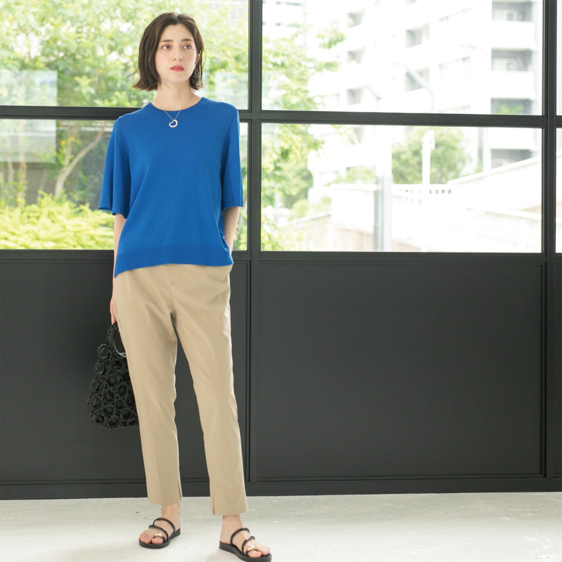 OPAQUE.CLIP「麻混ハイストレッチイージースティックパンツ【洗濯機洗い可】」|その他|