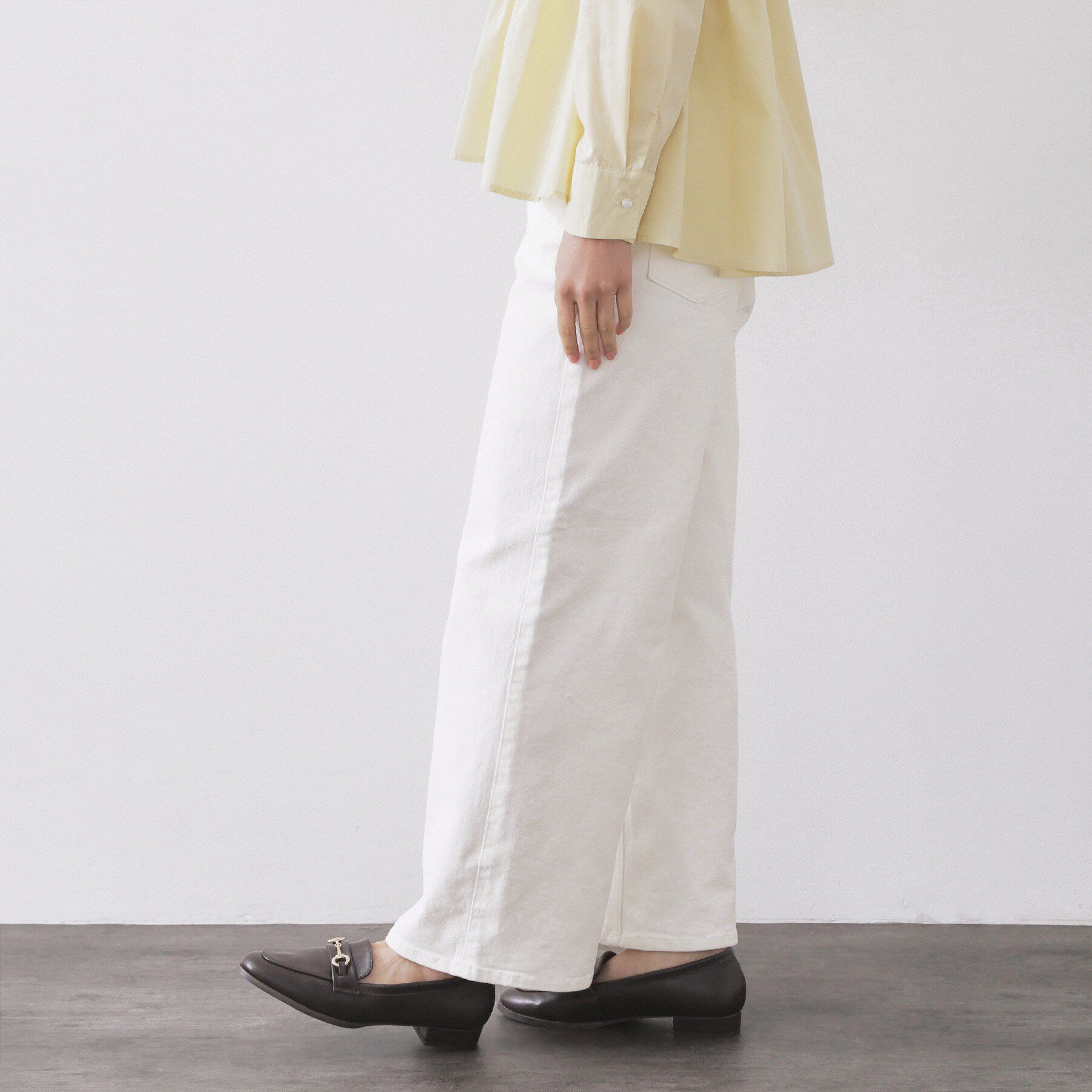 OPAQUE.CLIP「ストレッチバギーデニム【洗濯機洗い可】《SS～LL》」|デニム|