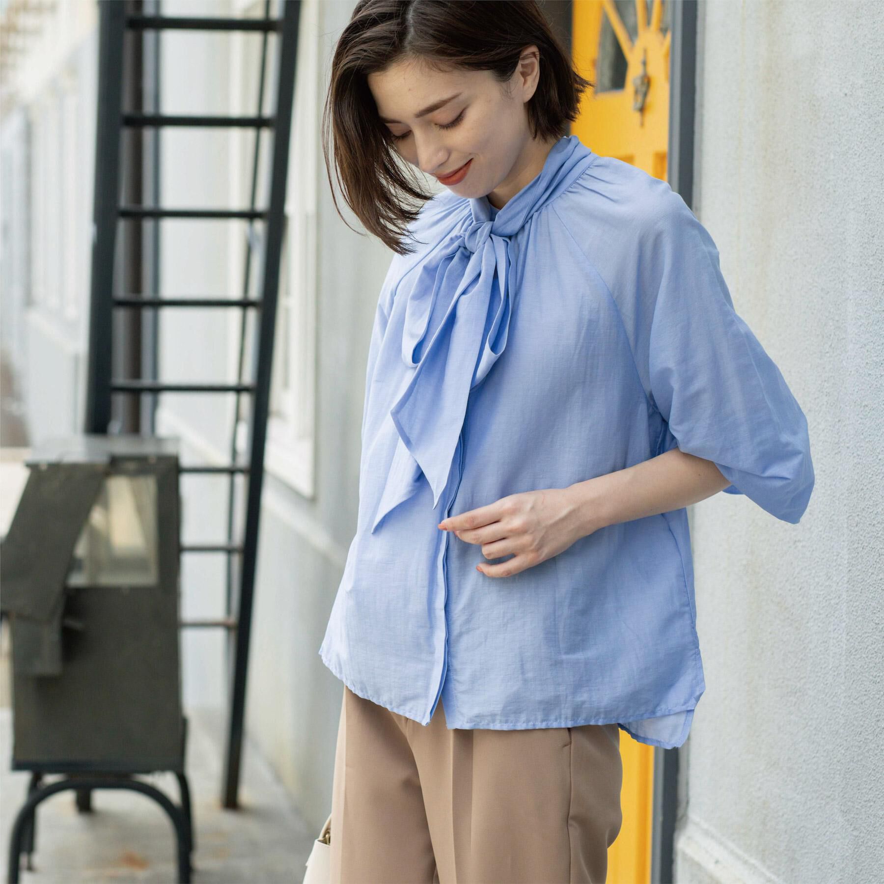 OPAQUE.CLIP「2WAYシアーボウタイブラウス【洗濯機洗い可】」|シャツ・ブラウス|