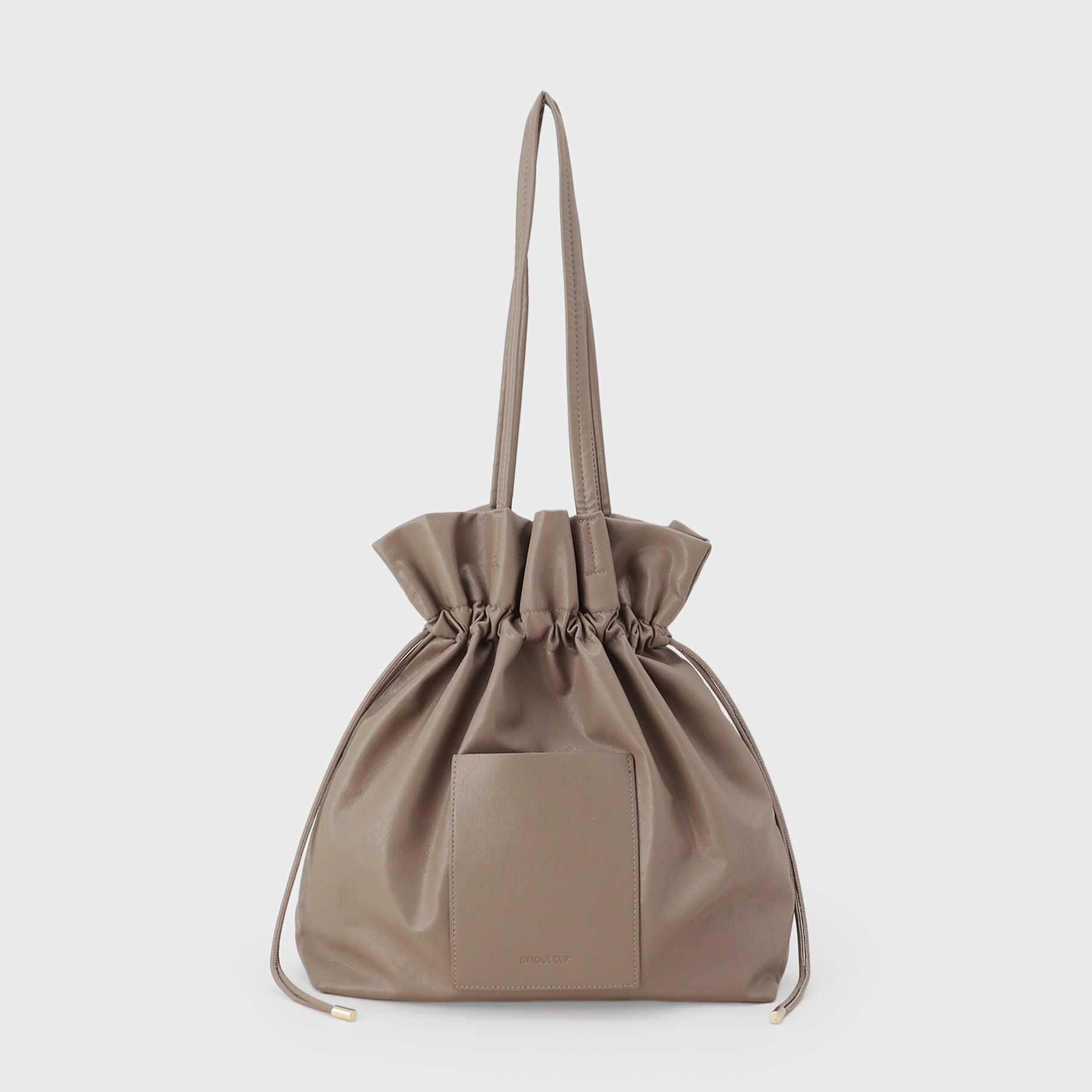 OPAQUE.CLIP「【A4サイズ対応】ソフト合皮巾着ドローストリングトートバッグ」|トートバッグ|