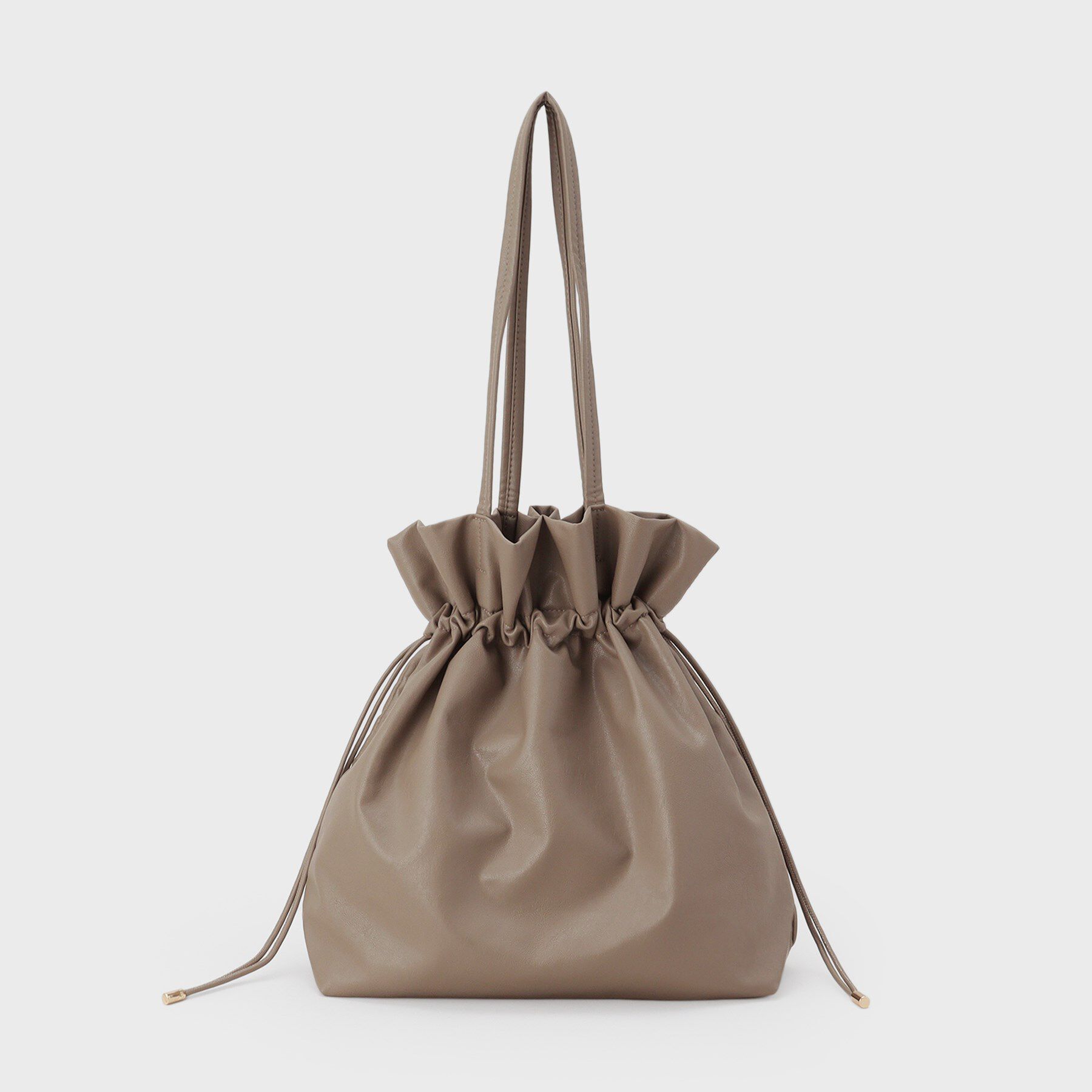 OPAQUE.CLIP「【A4サイズ対応】ソフト合皮巾着ドローストリングトートバッグ」|トートバッグ|