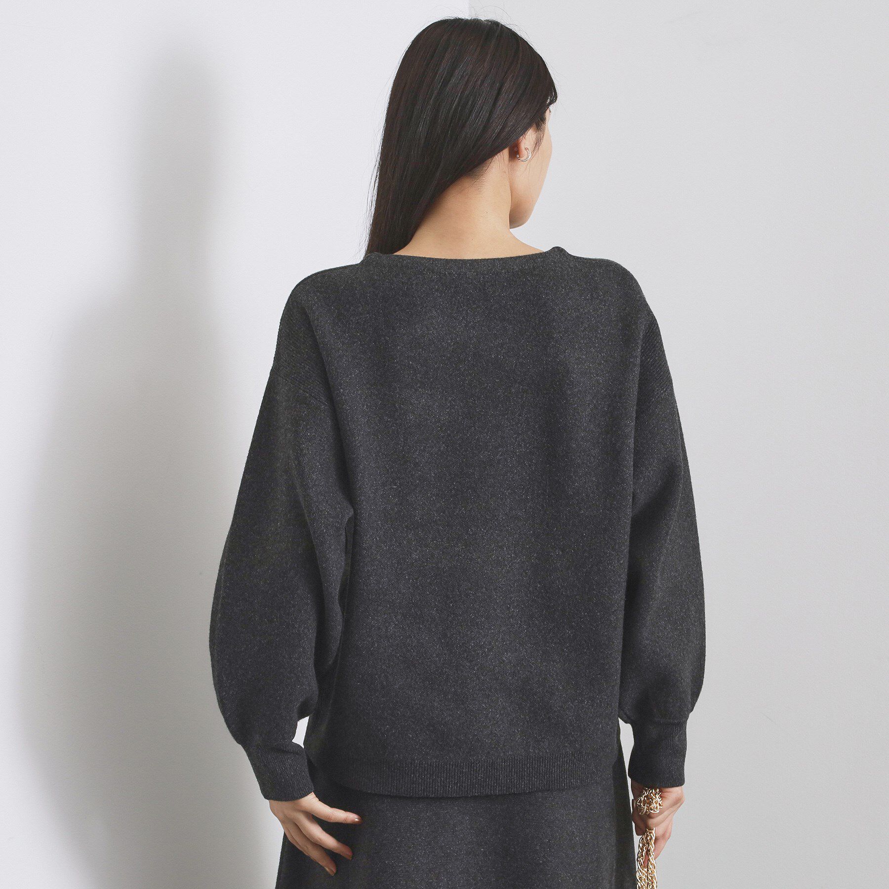 OPAQUE.CLIP「サイド編地切替ニットトップス/セットアップ対応【洗濯機OK】」|ニット・セーター|