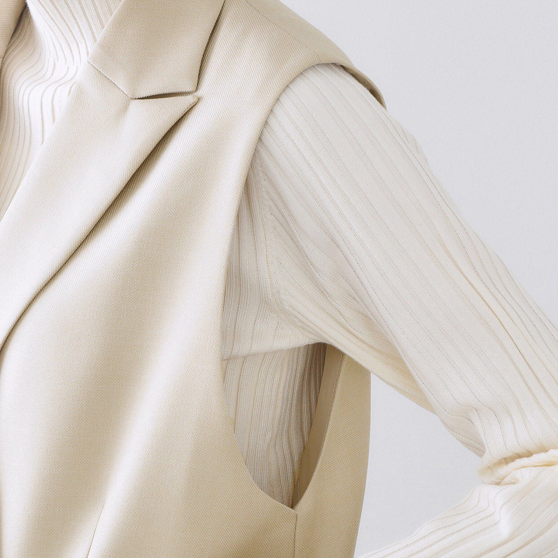 OPAQUE.CLIP「金ボタンダブルブレストテーラードジレ/セットアップ対応【洗える】《S～LL》」|ベスト・ジレ|