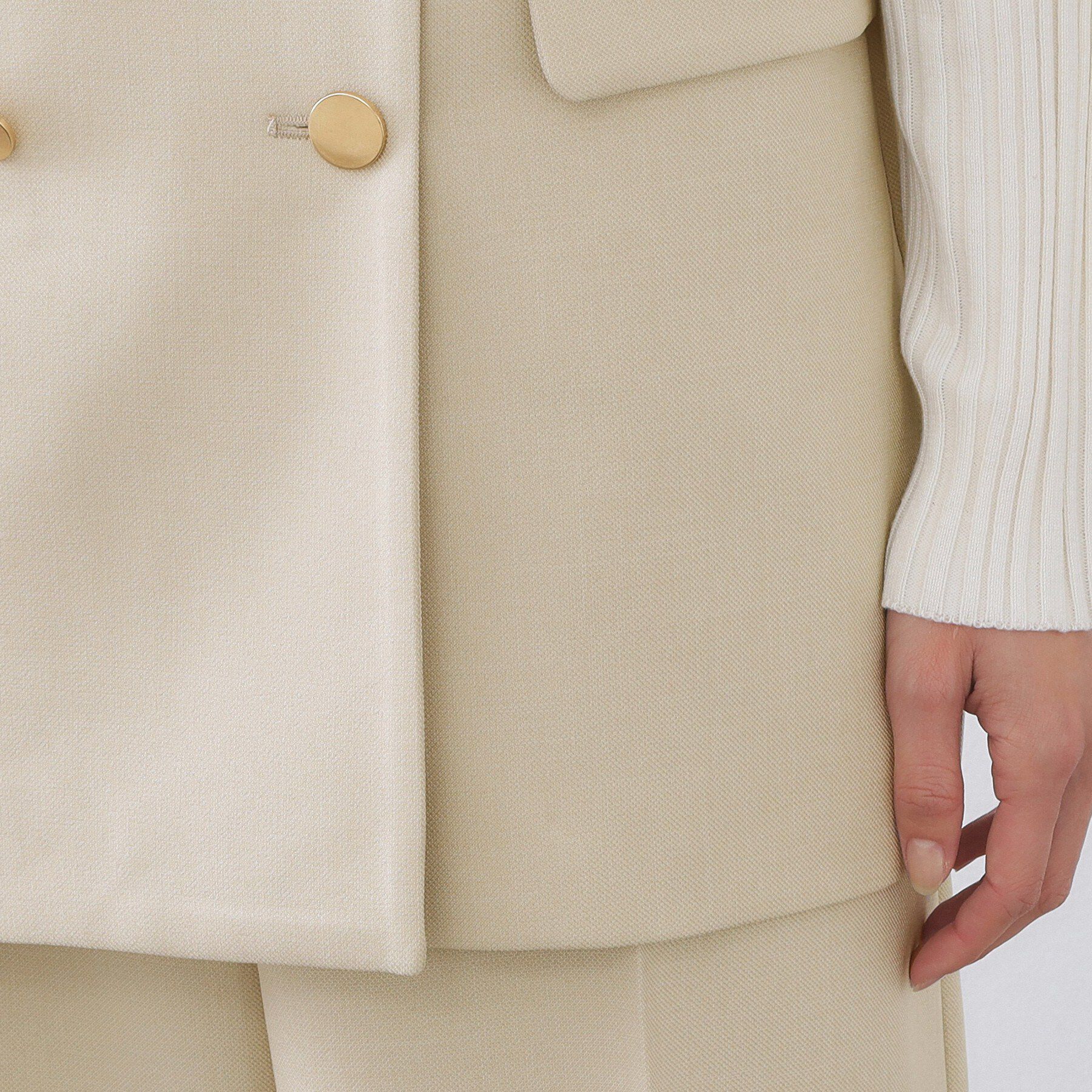 OPAQUE.CLIP「金ボタンダブルブレストテーラードジレ/セットアップ対応【洗える】《S～LL》」|ベスト・ジレ|